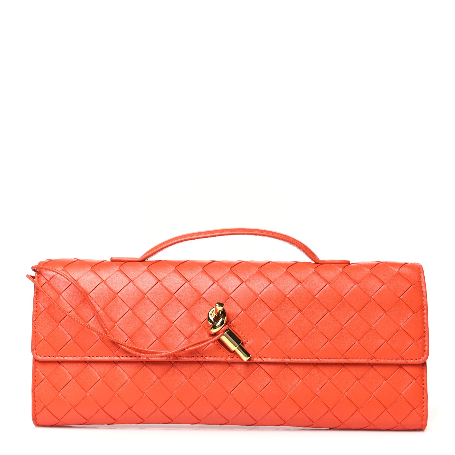 Bottega Veneta Nappa Intrecciato Long Andiamo Top Handle Clutch