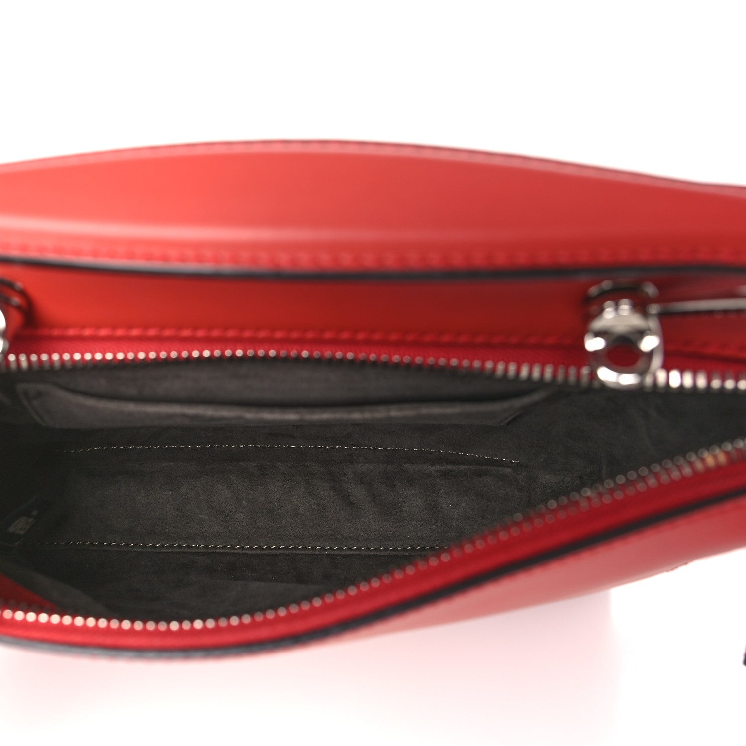 Fendi Vitello Baltico Dolce Nappa Lace Up Small Dotcom Click Chain Satchel Bloody Mary 7 of 10