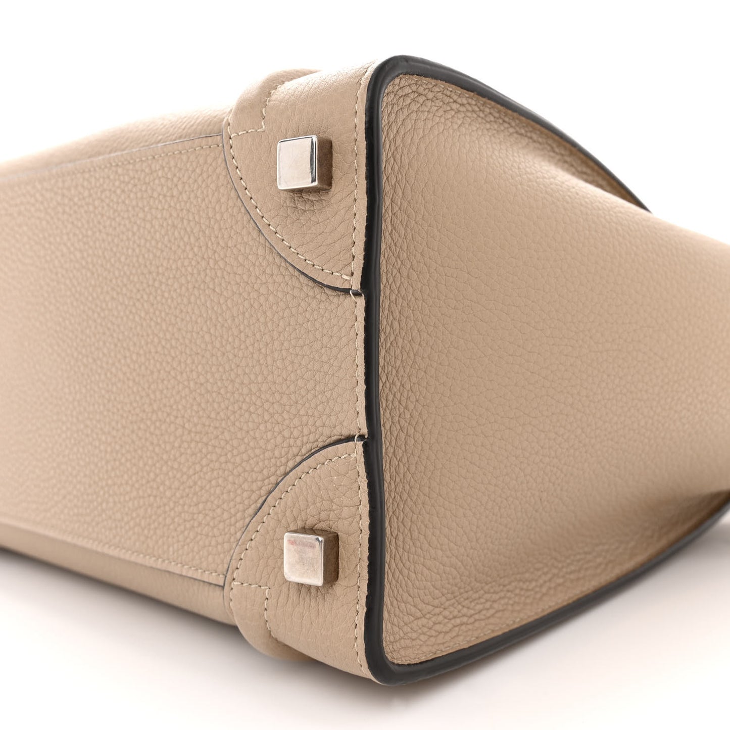 Drummed Calfskin Micro Luggage Dune