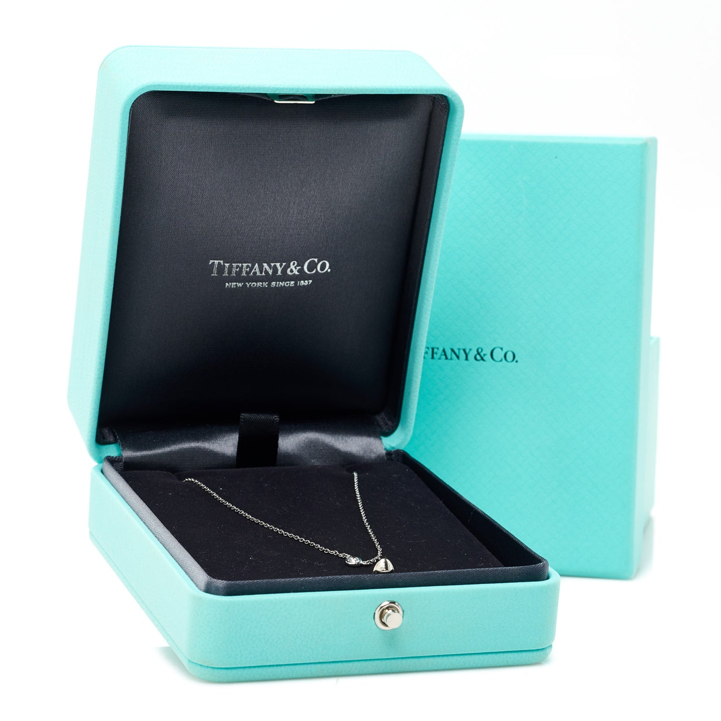 Platinum Diamond .08ct Elsa Peretti Diamonds by the Yard Pendant Necklace