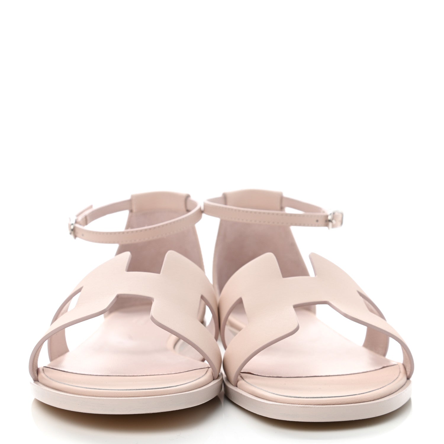 Hermes Calfskin Santorini Sandals 38 Rose Petale 2 of 9