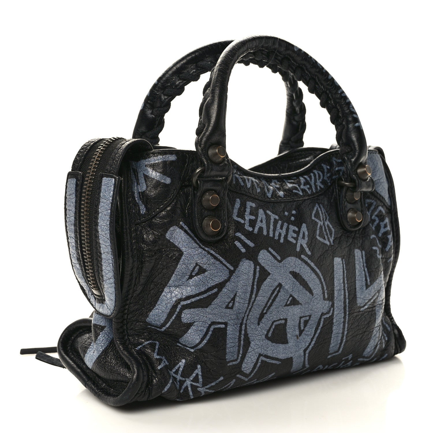 Balenciaga Agneau Arena Graffiti All Over Classic Hardware Mini City Black 3 of 12