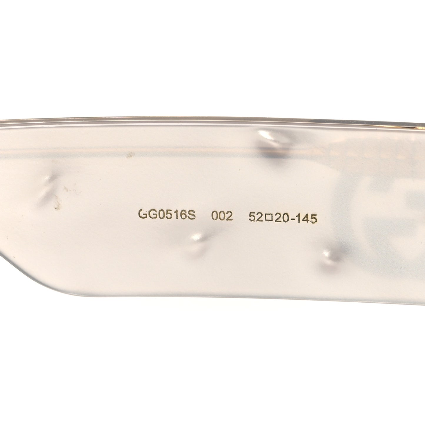 Acetate Rectangular GG0516S Sunglasses Grey Gold