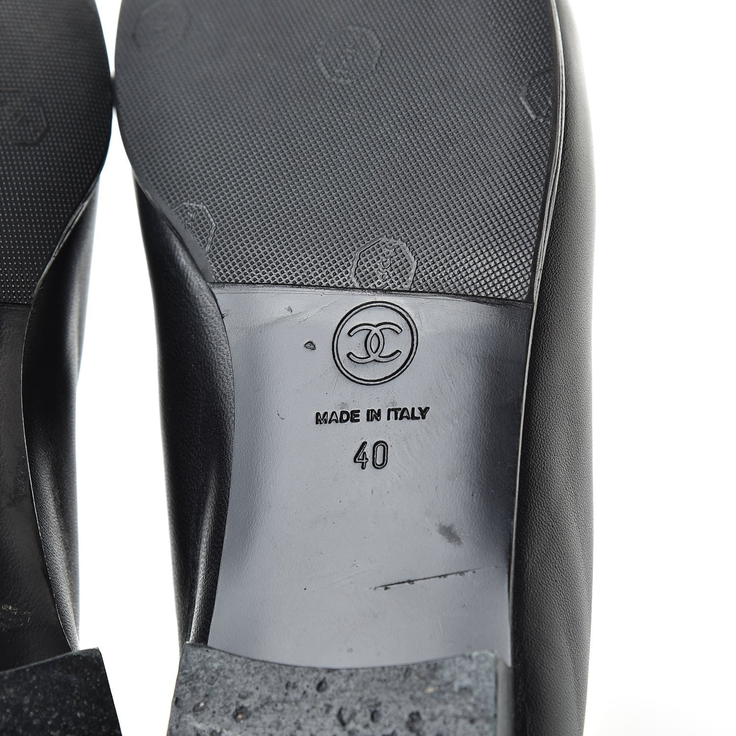 Chanel Lambskin Patent Calfskin Cap Toe Ballerina Flats 40 Black 7 of 15