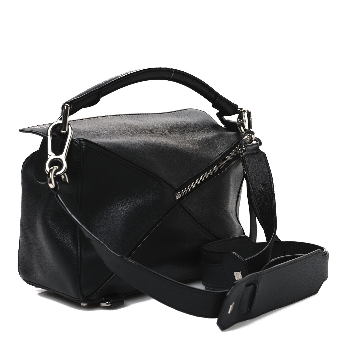 Calfskin Small Puzzle Bag Black