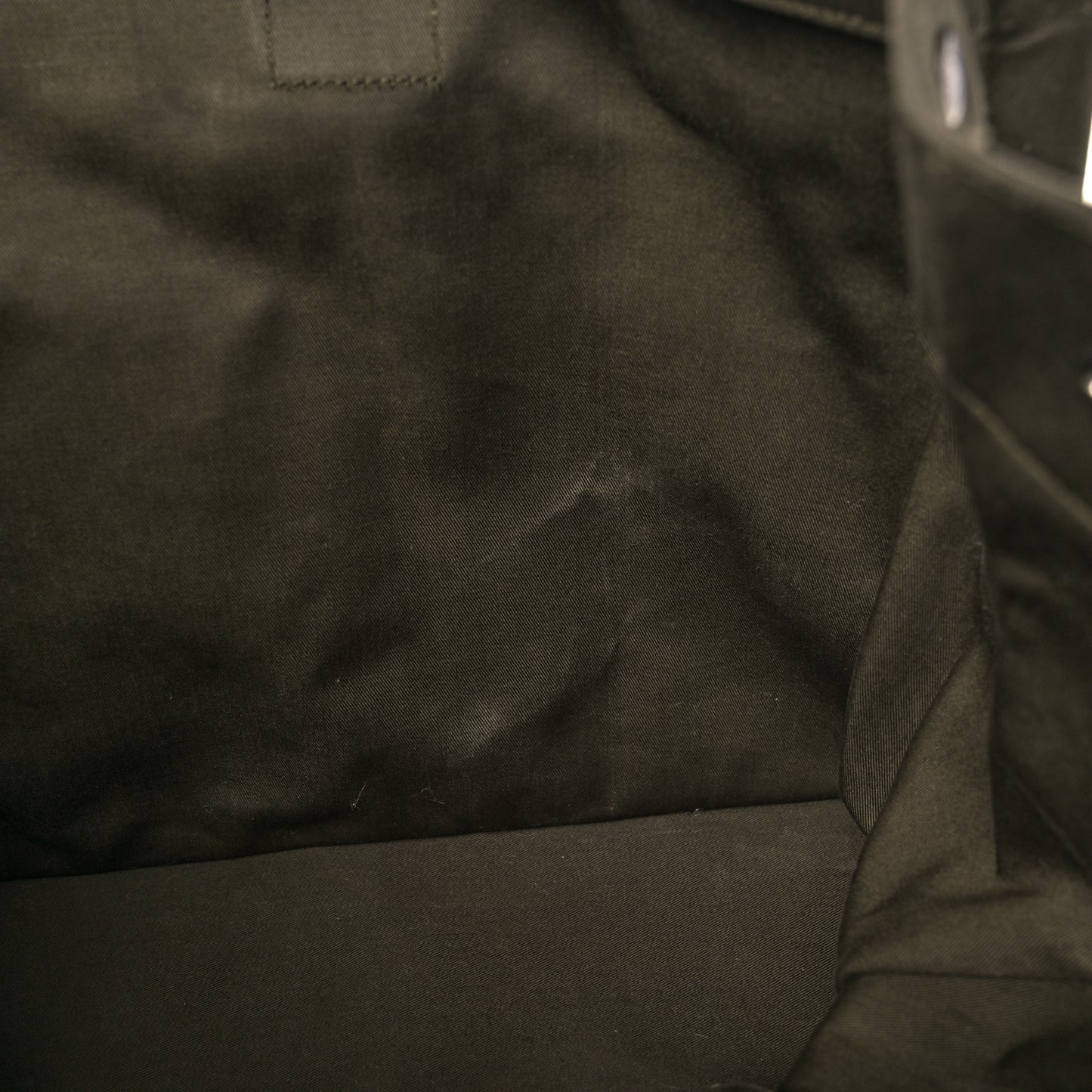 Linen Calfskin Rive Gauche Tote Khaki