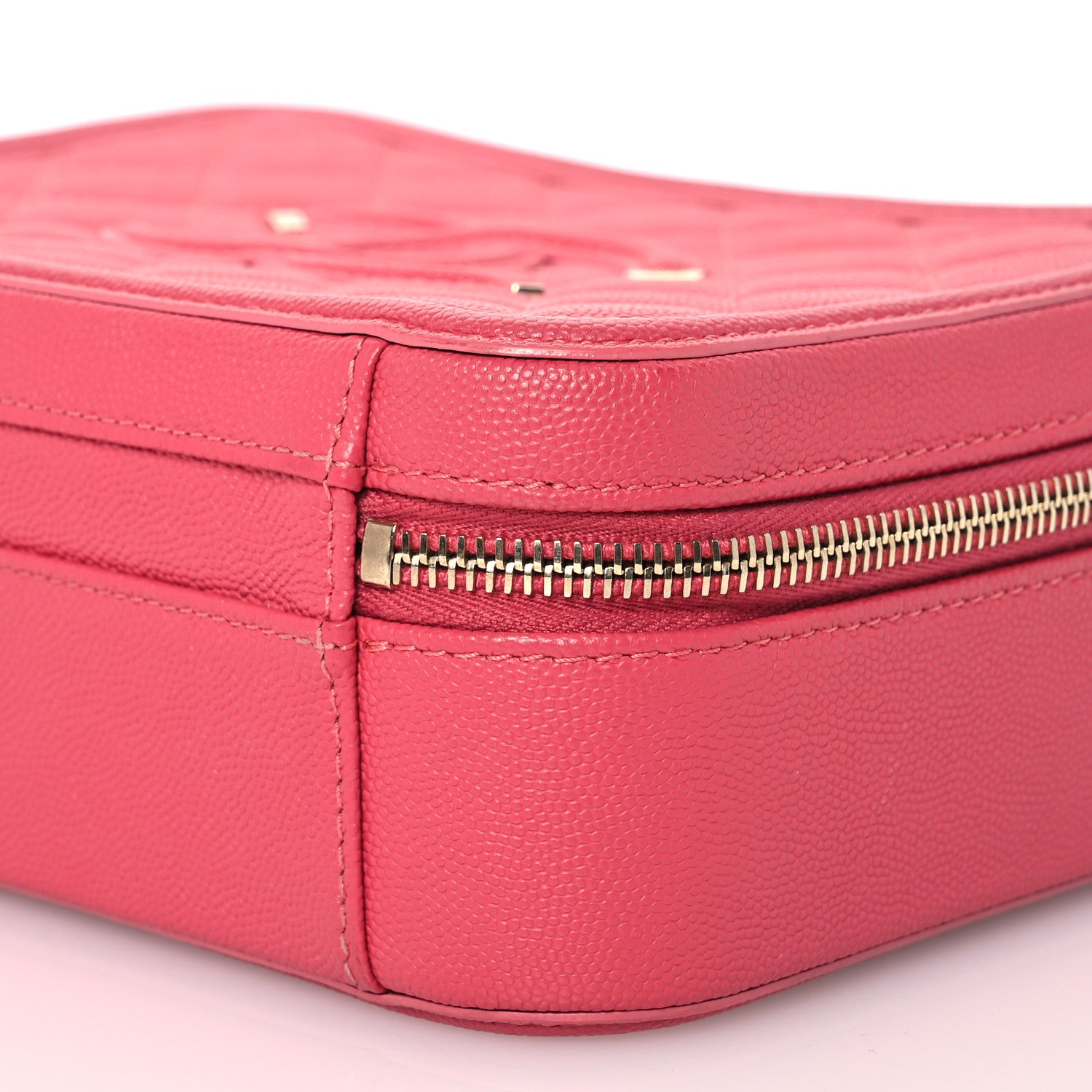 Chanel Caviar Quilted Medium CC Filigree Vanity Case Pink 12 of 12
