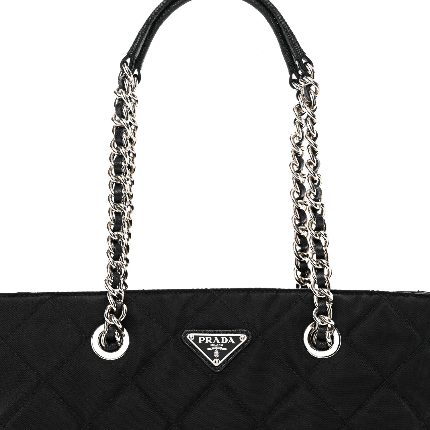 Prada Nylon Tessuto Impuntu Quilted Tote Black 5 of 9