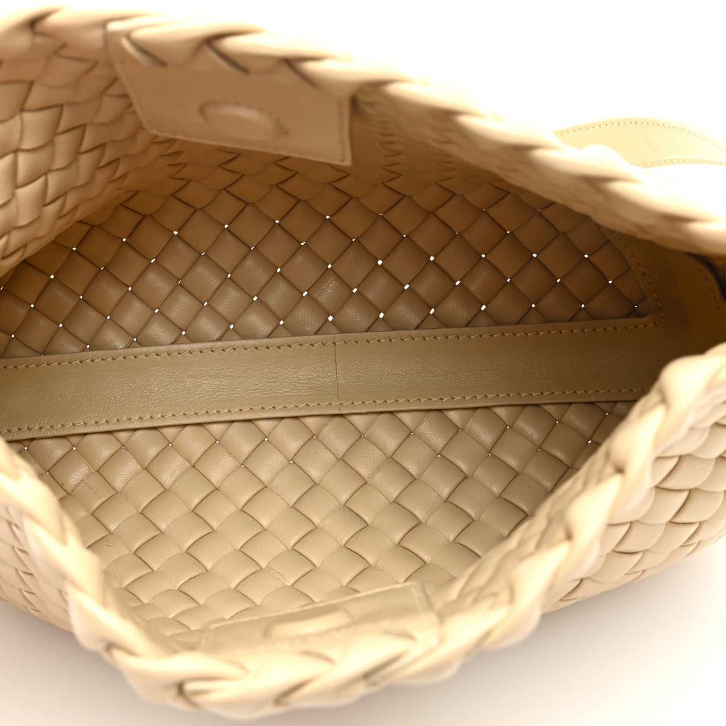 Nappa Intrecciato Small Clicker Shoulder Bag Porridge