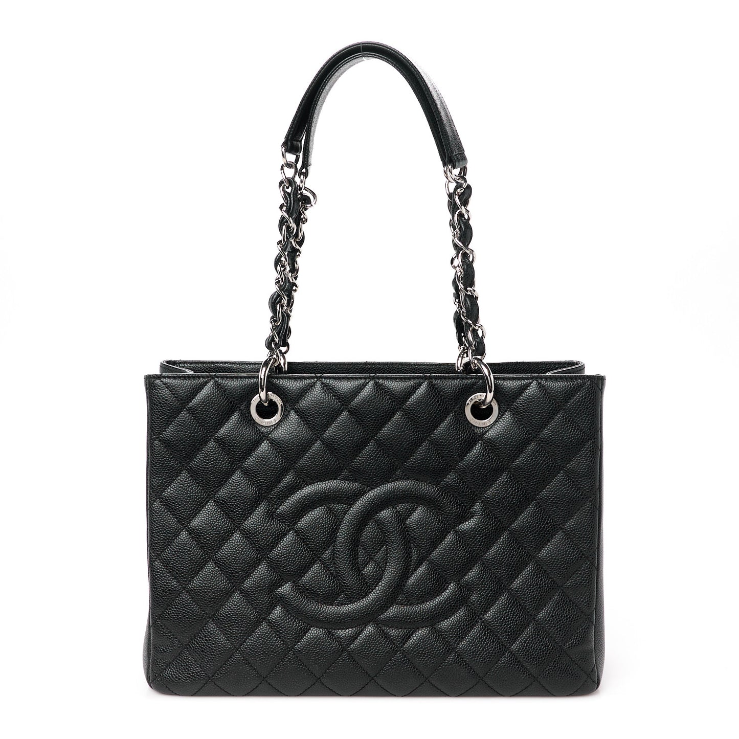 Caviar Quilted Grand Shopping Tote GST Black