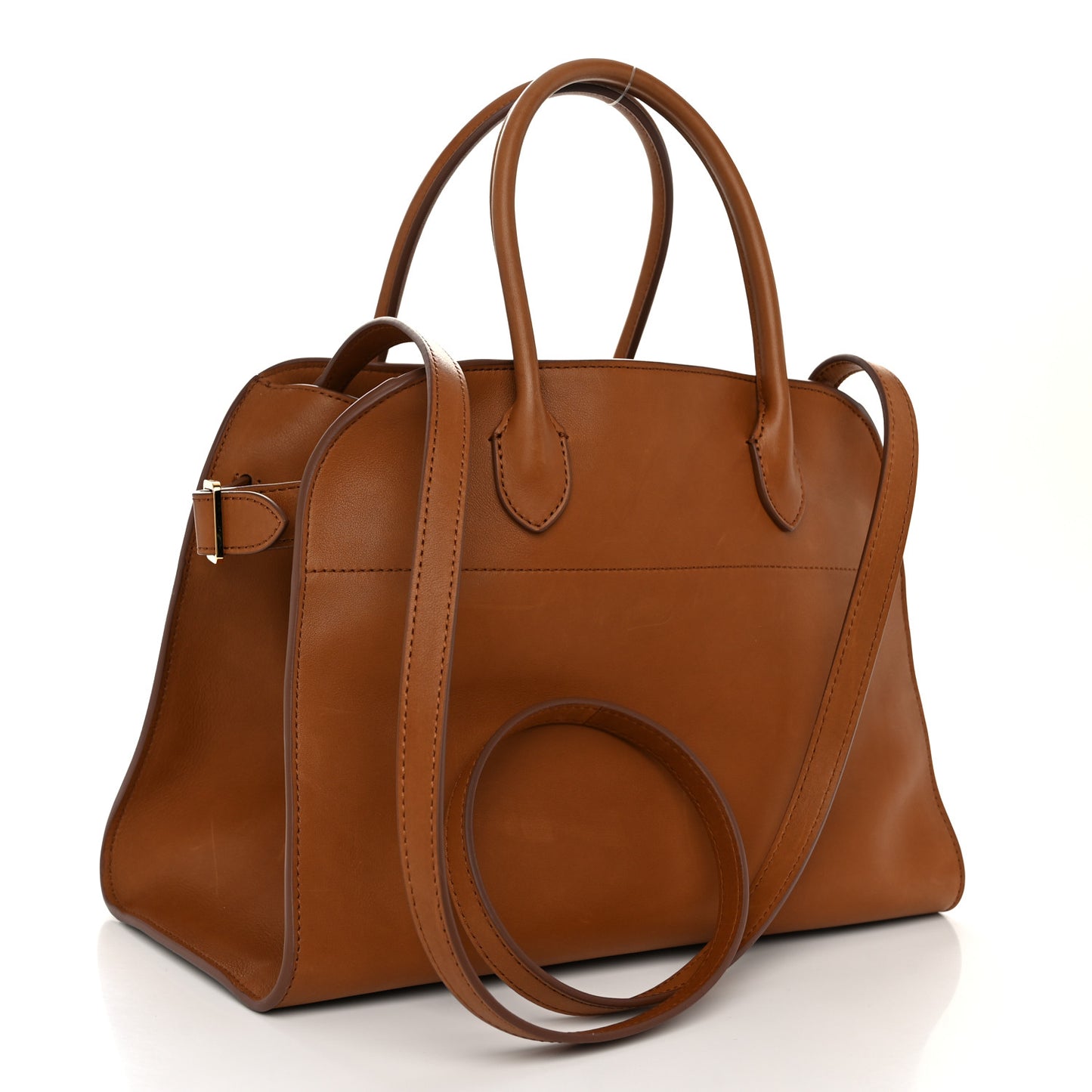 Polished Saddle Calfskin Soft Margaux 12 Cuir