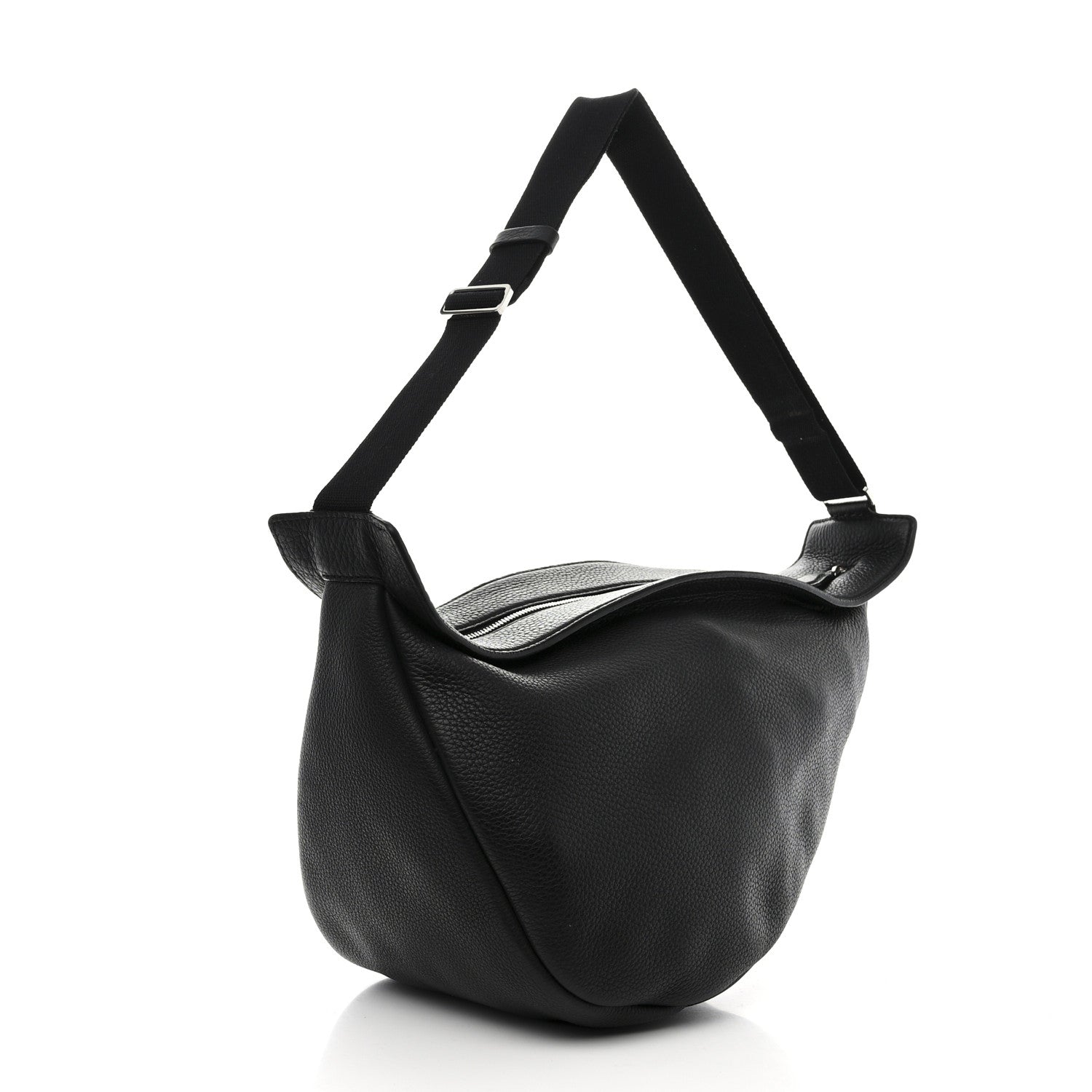 The Row Grained Calfskin Large Slouchy Banana Bag Black 3 of 14