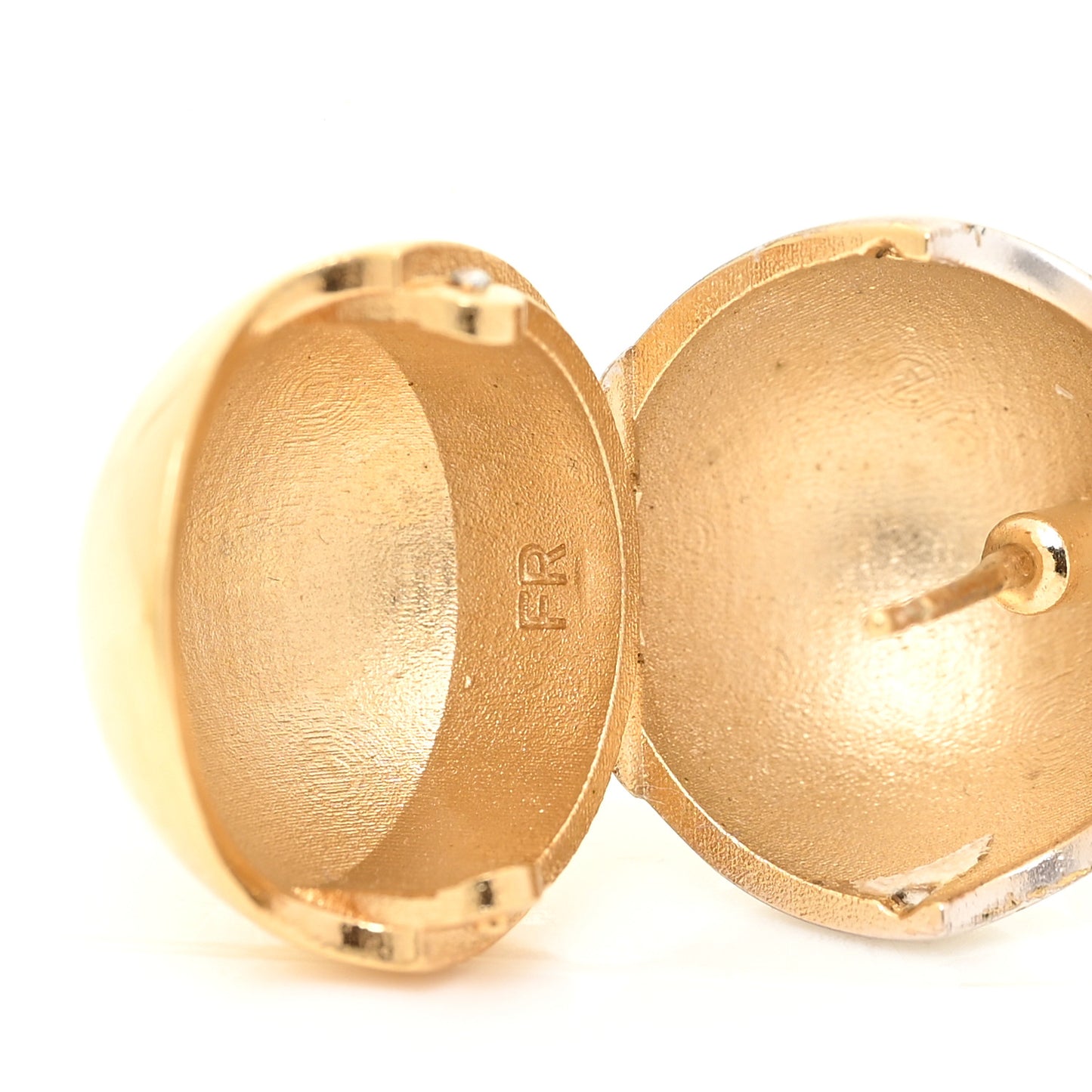 Metal Pearl Planete LV Earrings Gold