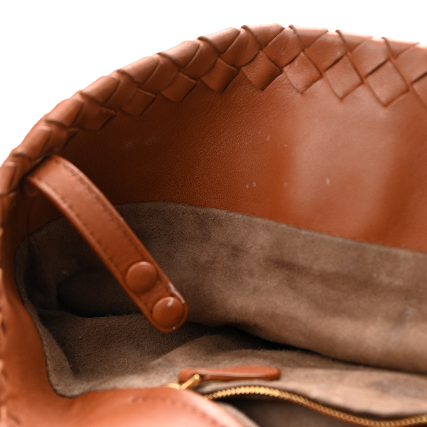 Nappa Intrecciato Seamless Tote Dark Calvados