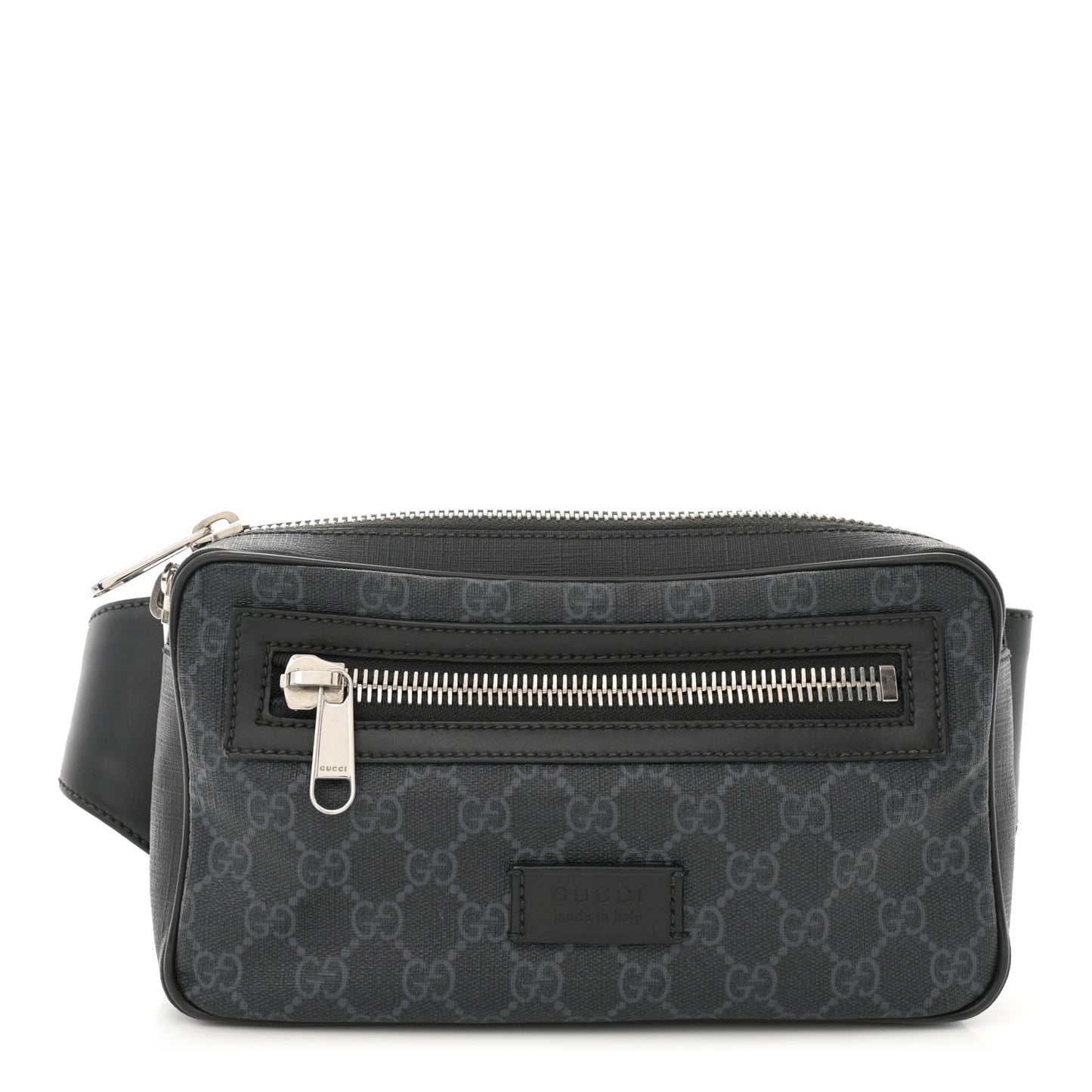 Soft GG Supreme Monogram Web Belt Bag Black Grey