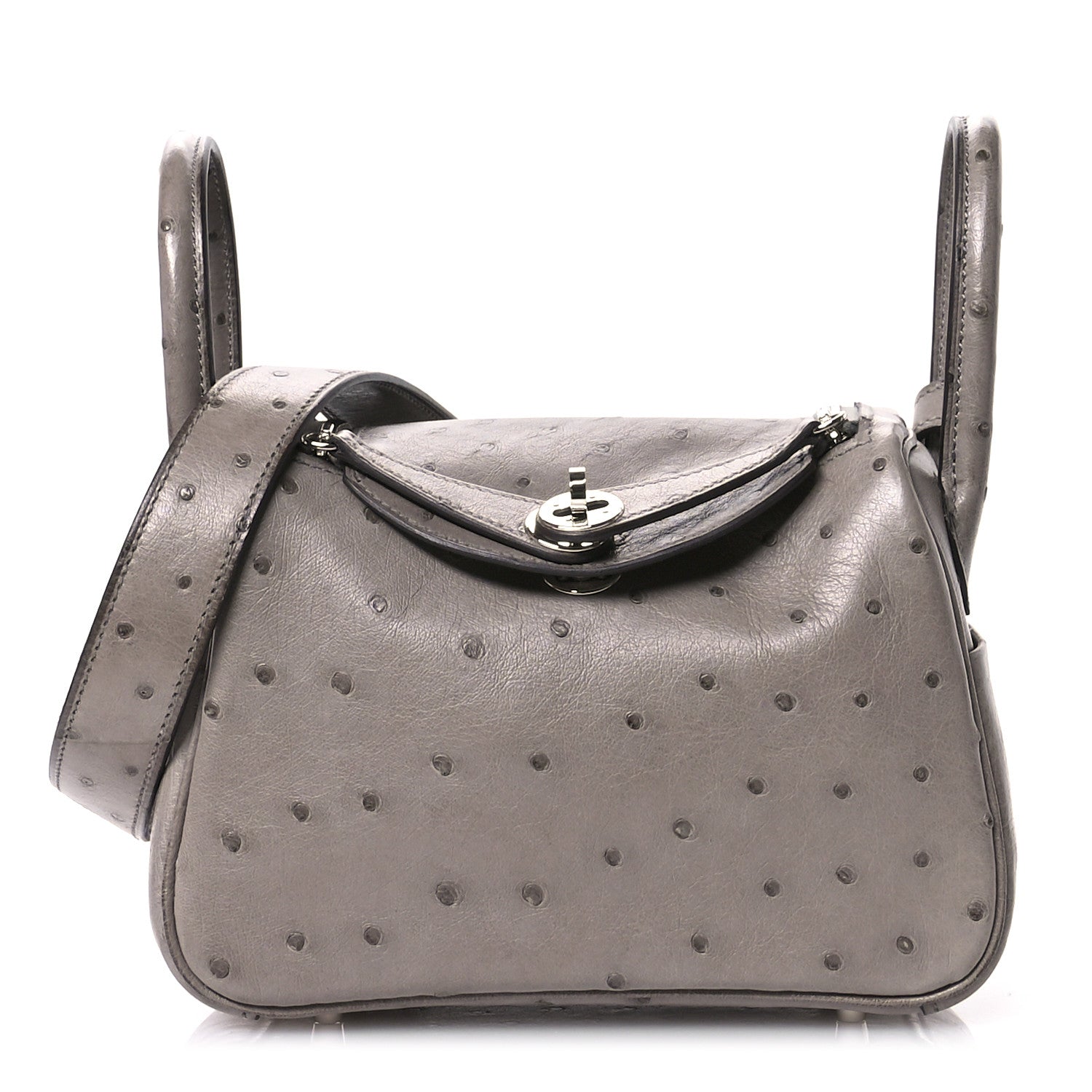 Hermes Ostrich Mini Lindy 20 Gris Tourterelle 1633007 – FASHIONPHILE