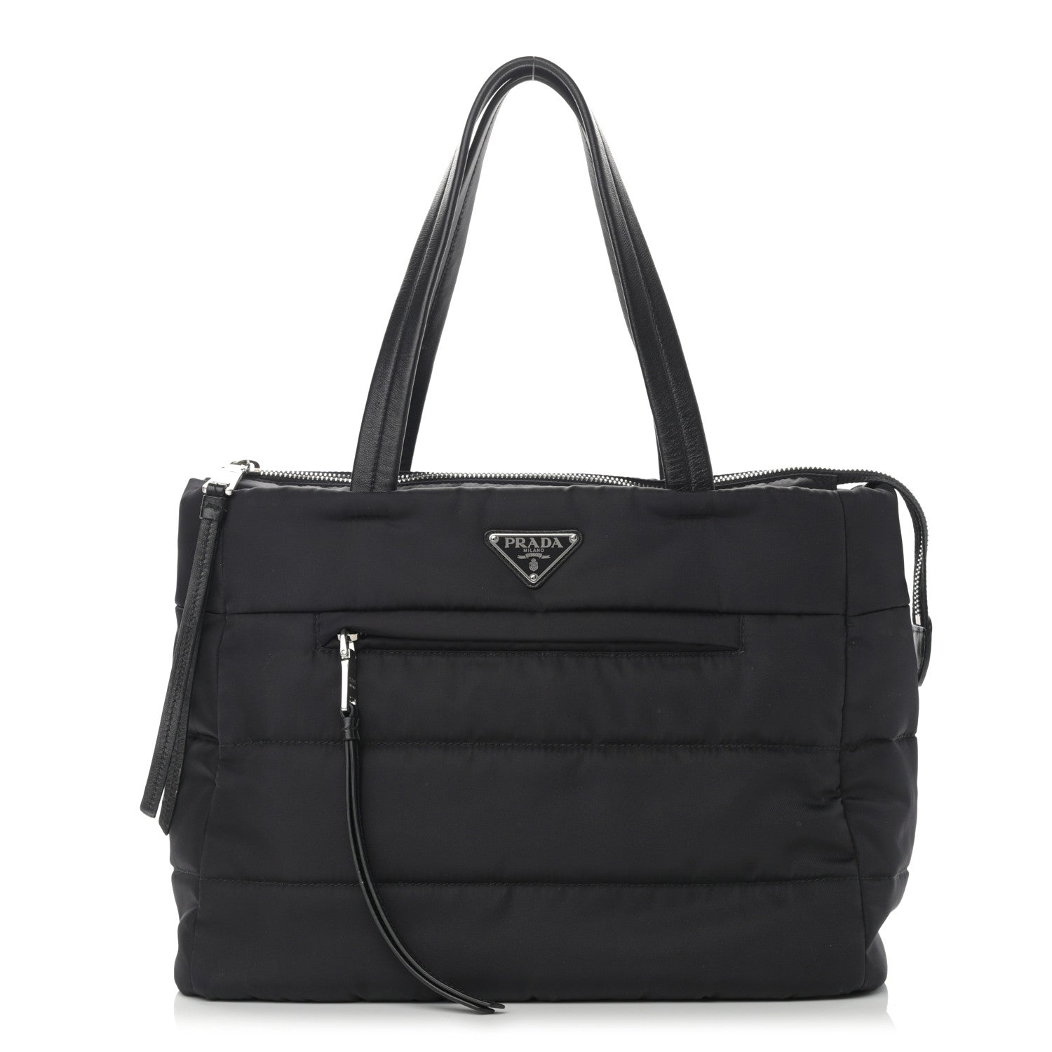 【極美品】PRADA TESSUTO BOMBER  バッグ Prada Tessuto Nylon Bomber Tote Black 1105523 – FASHIONPHILE