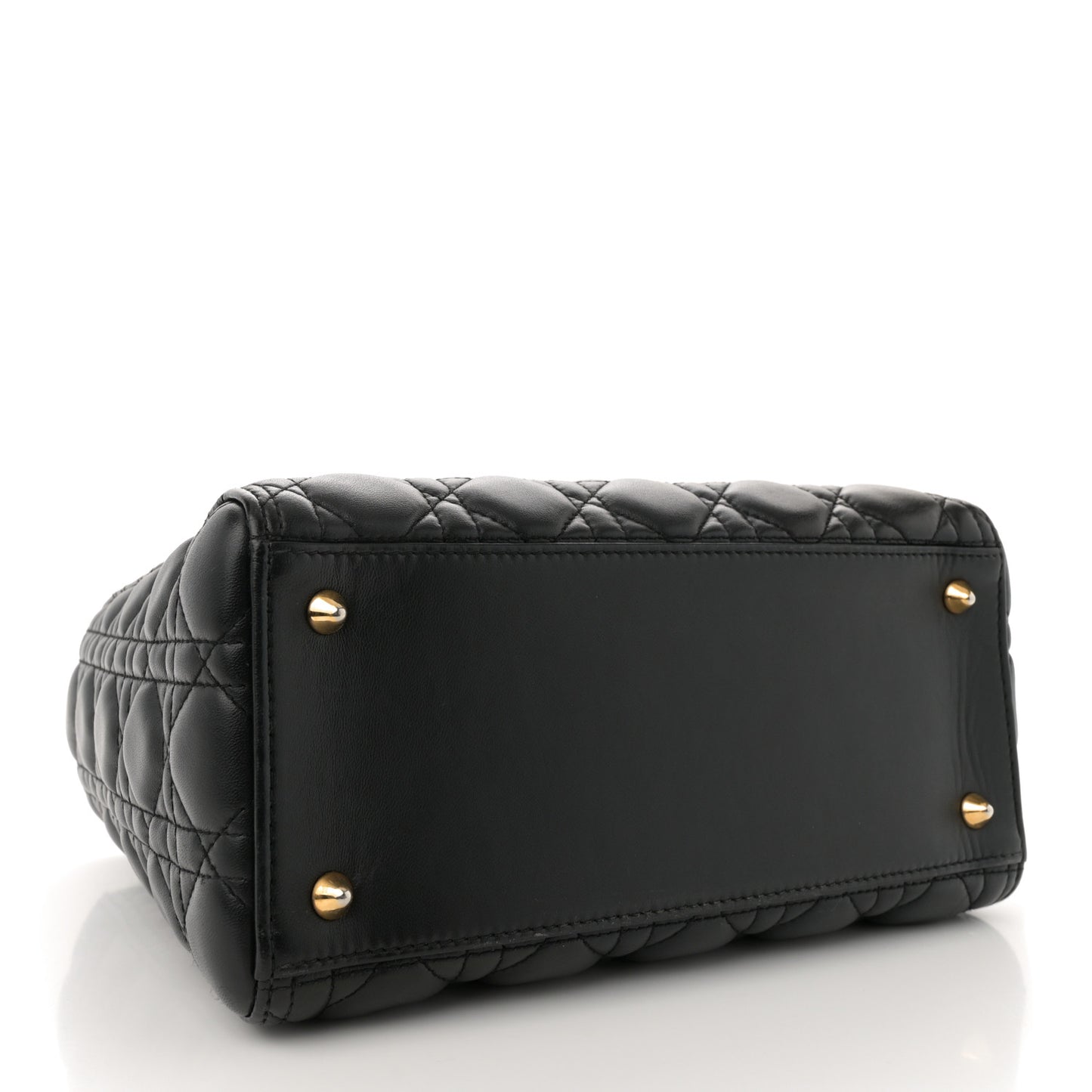 Lambskin Cannage Medium Lady Dior Black