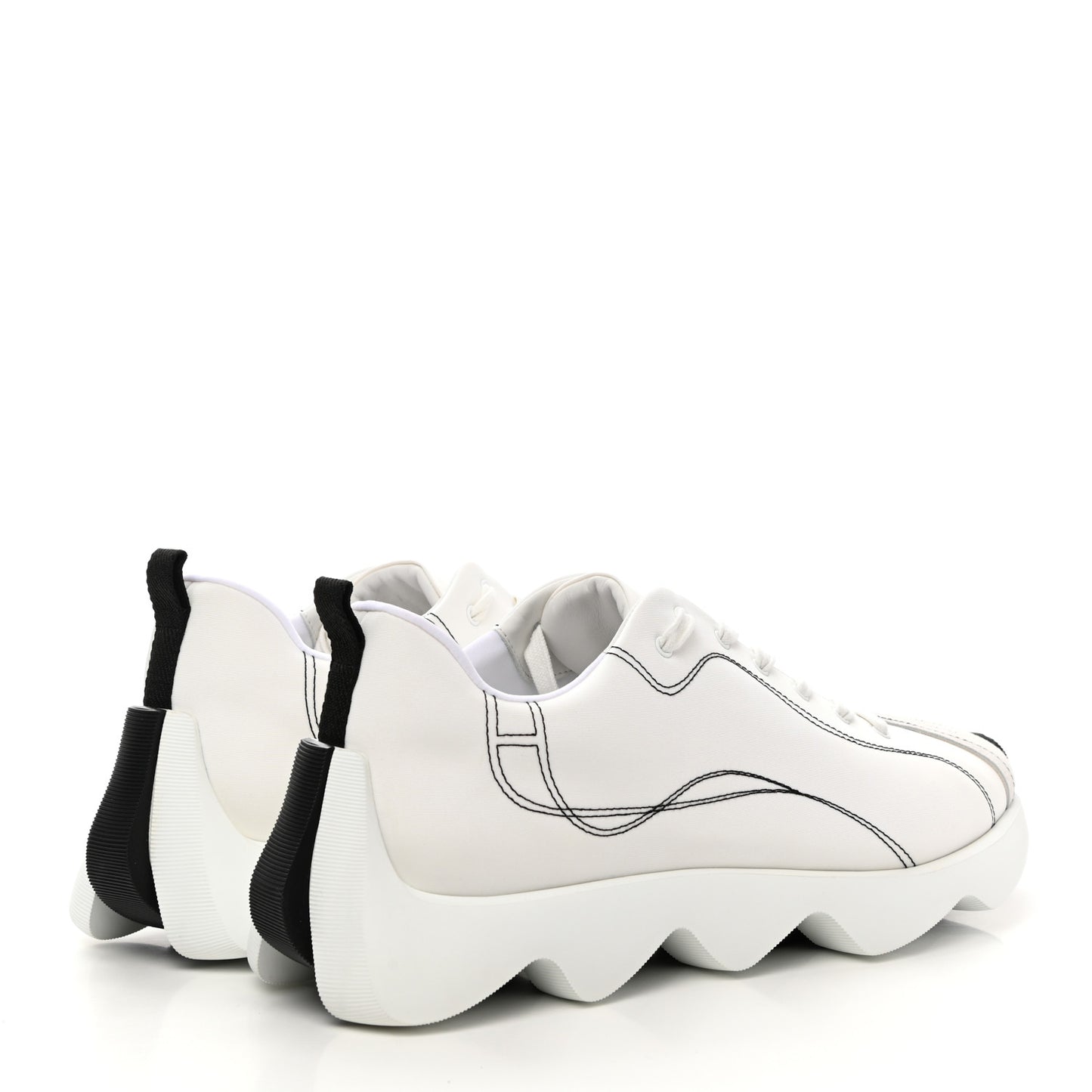 Technical Canvas Goatskin Mens Envol Sneakers 45 White Casse