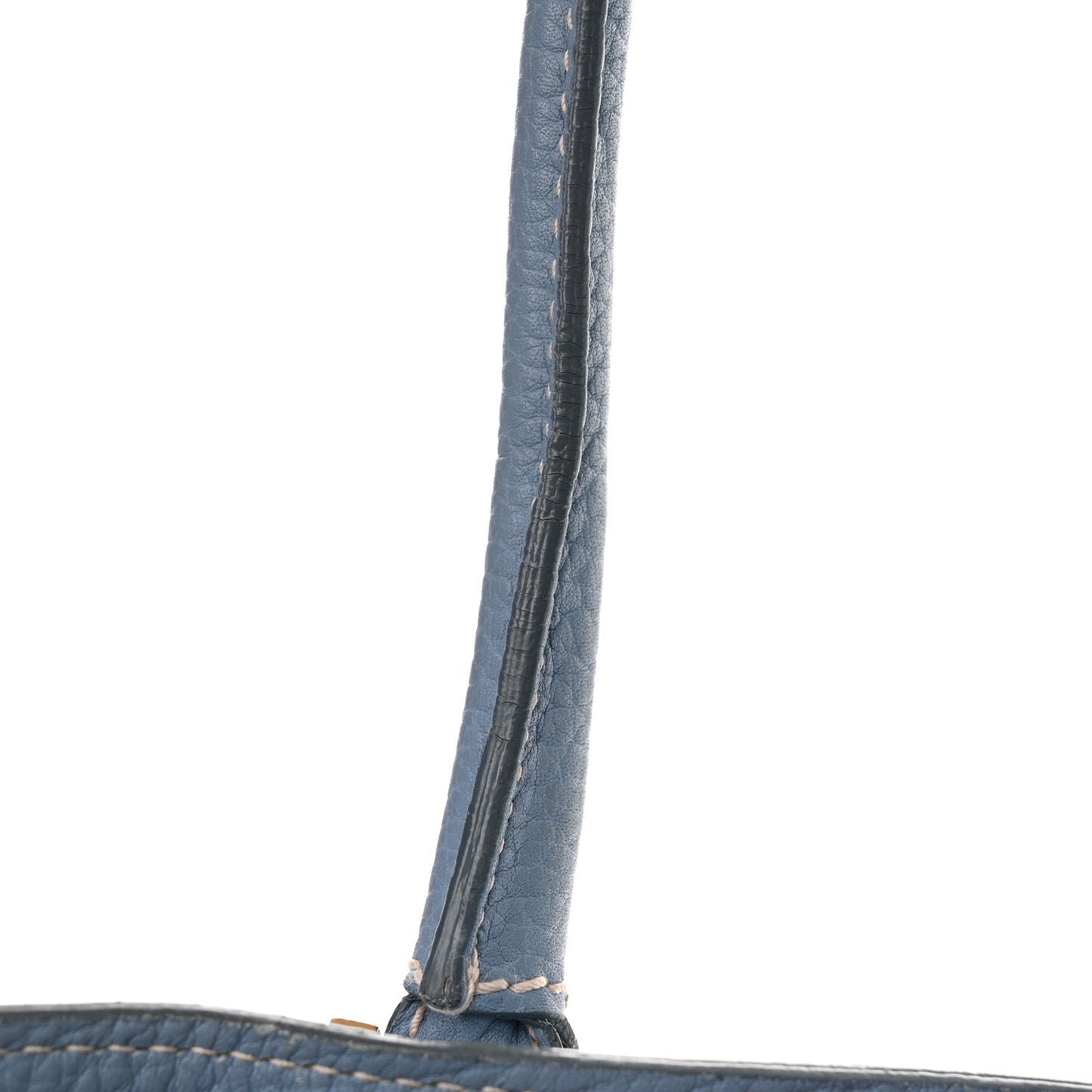 Grained Calfskin Globe Shoulder Bag Sky Blue