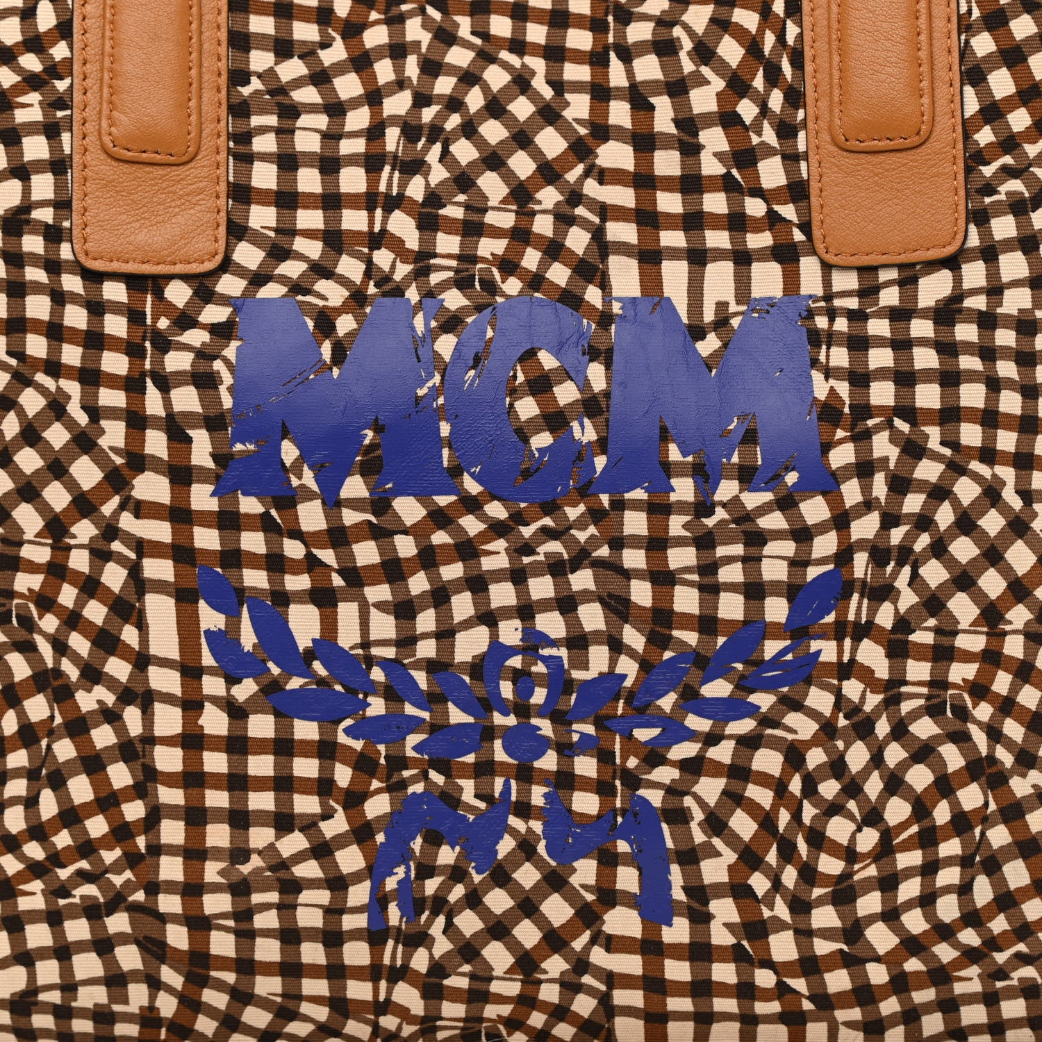 MCM Visetos Medium Liz Reversible Shopper Tote Cognac 15 of 17