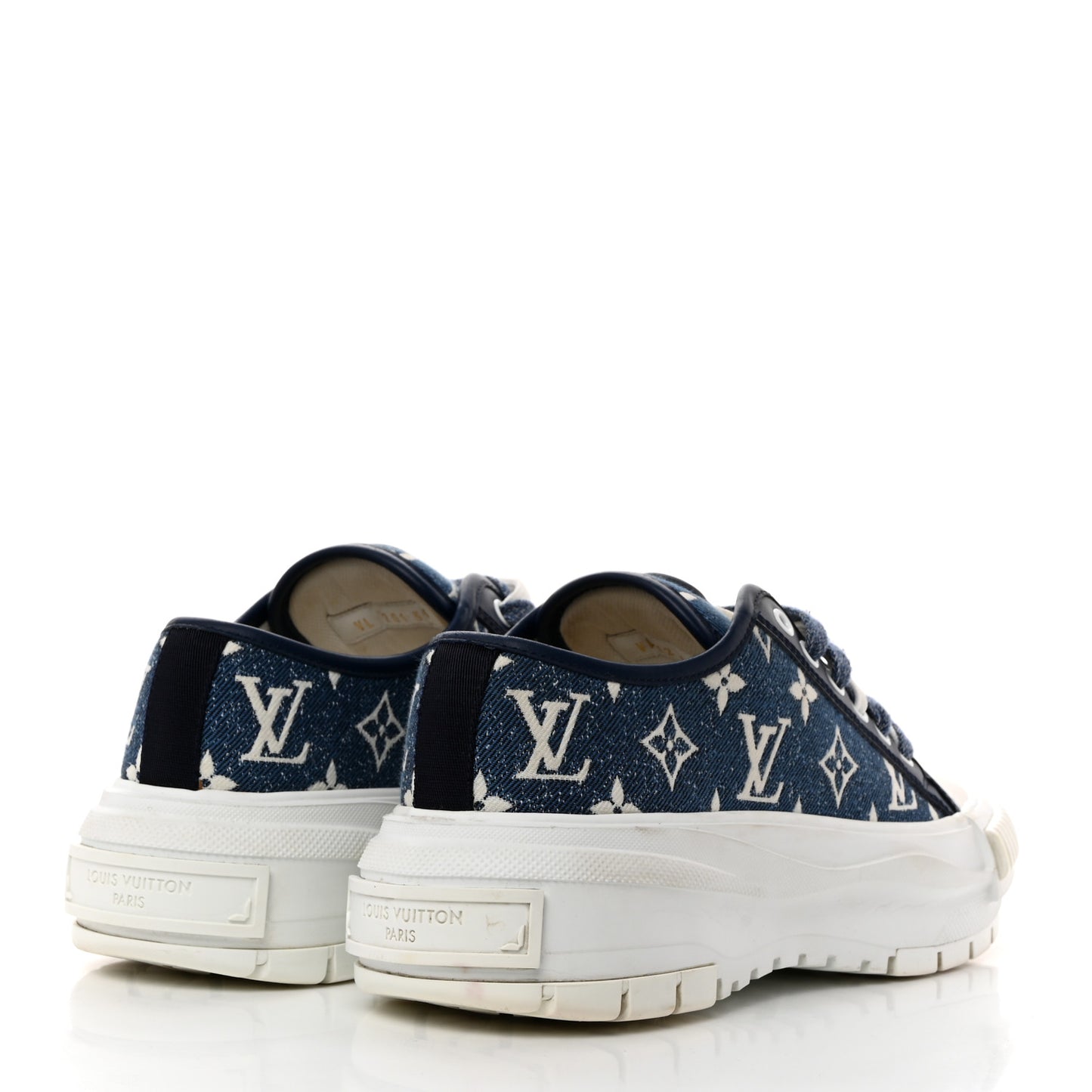 Denim Monogram Squad Sneakers 39 Marine