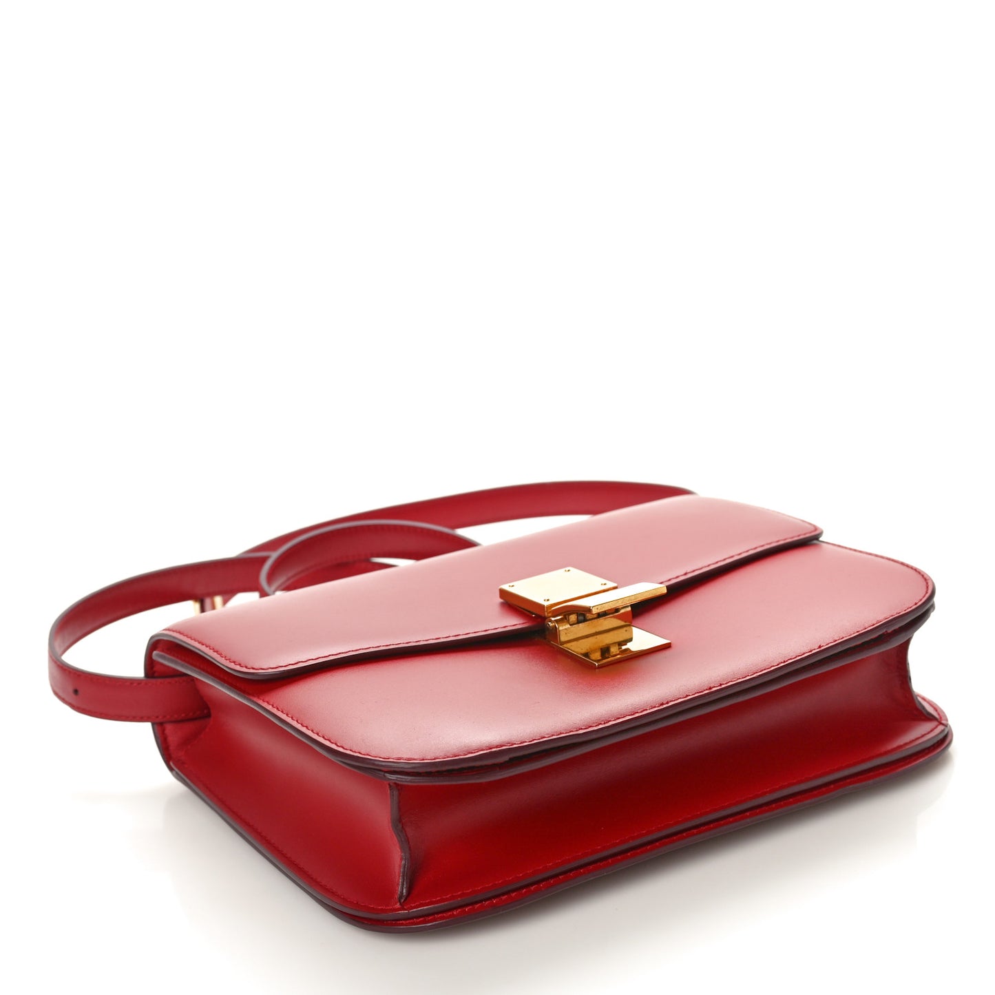 Smooth Calfskin Medium Classic Box Flap Bag Red
