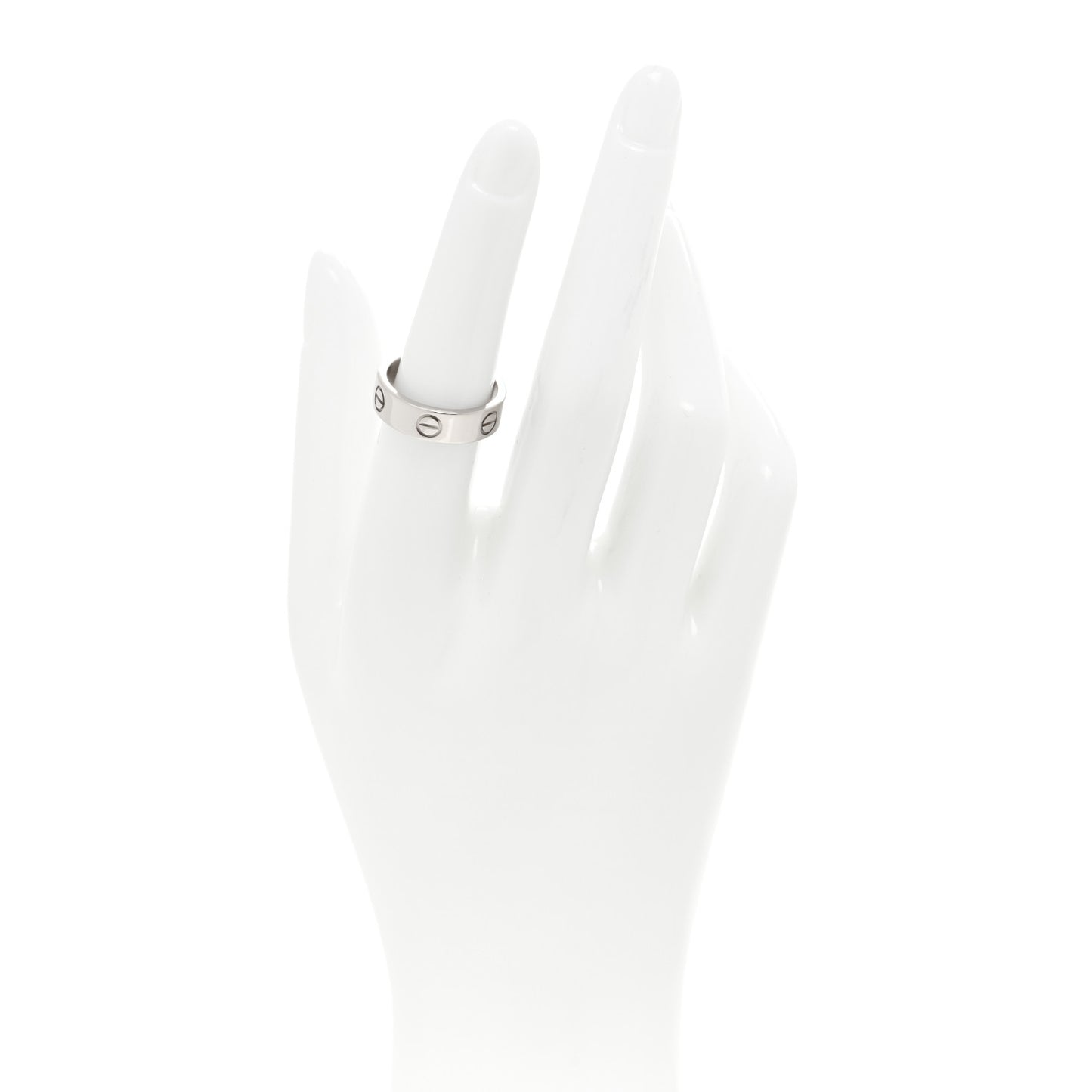 18K White Gold 5.5mm LOVE Ring 53 6.5