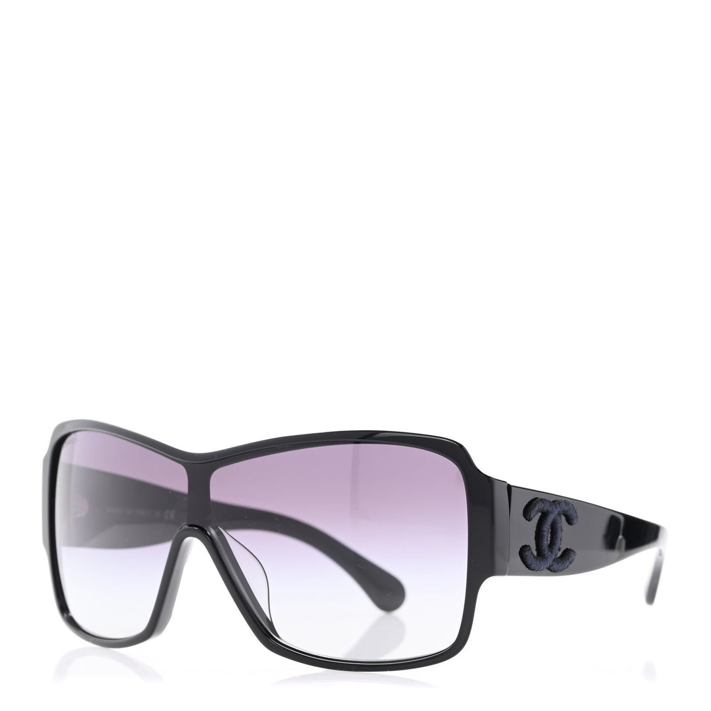 Acetate Shield Sunglasses 5449-A Black