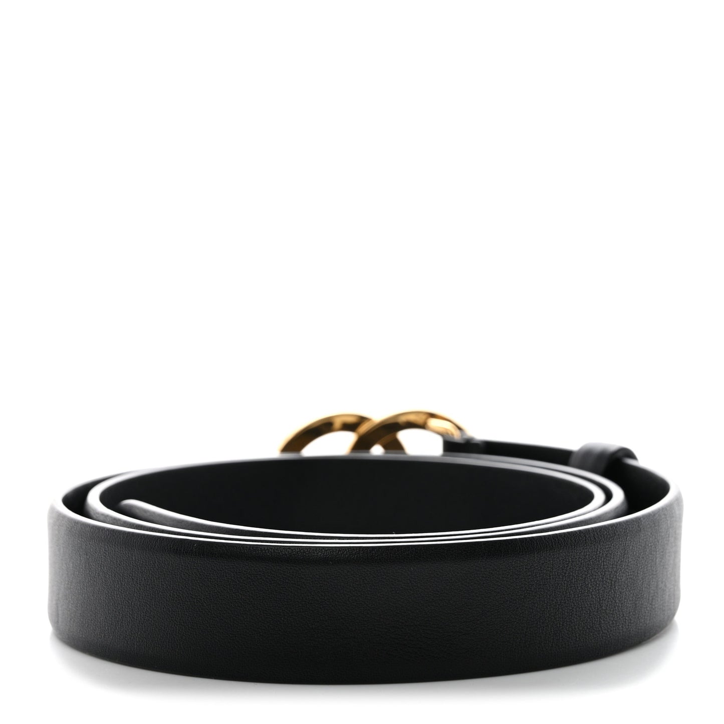 Calfskin Paris Button CC Belt 80 32 Black