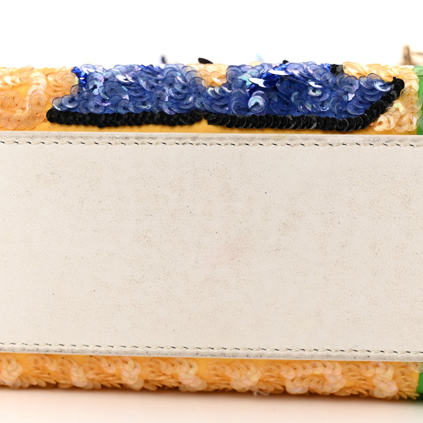 Canvas Sequin Flower Pop Mini Lady Dior Yellow Multicolor