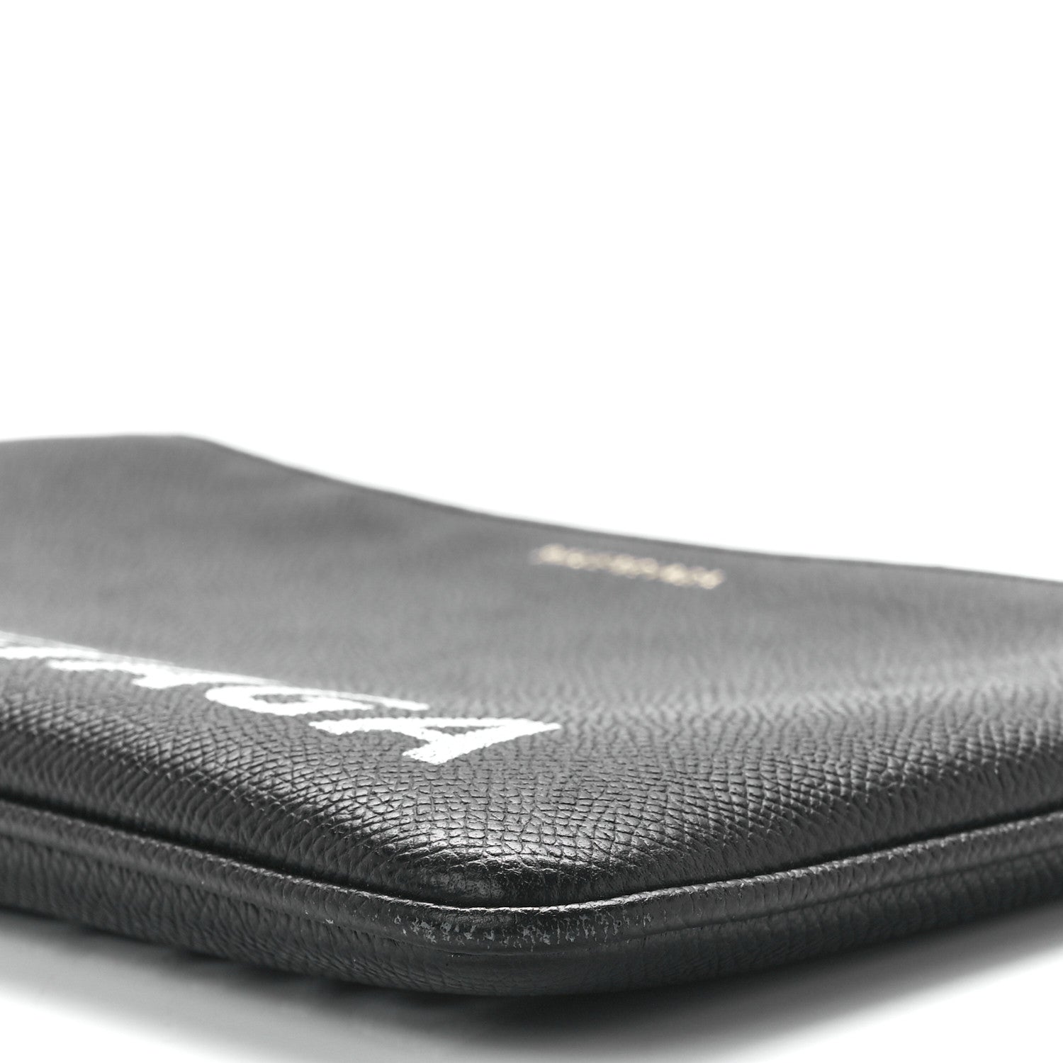 Balenciaga Calfskin Ville Logo Zip Pouch Black 10 of 10