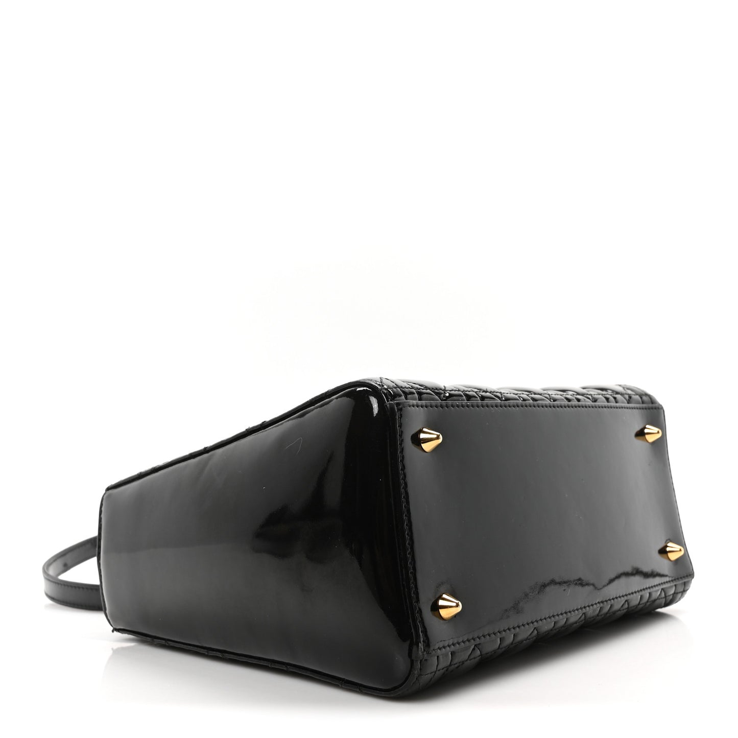 Patent Cannage Medium Lady Dior Black