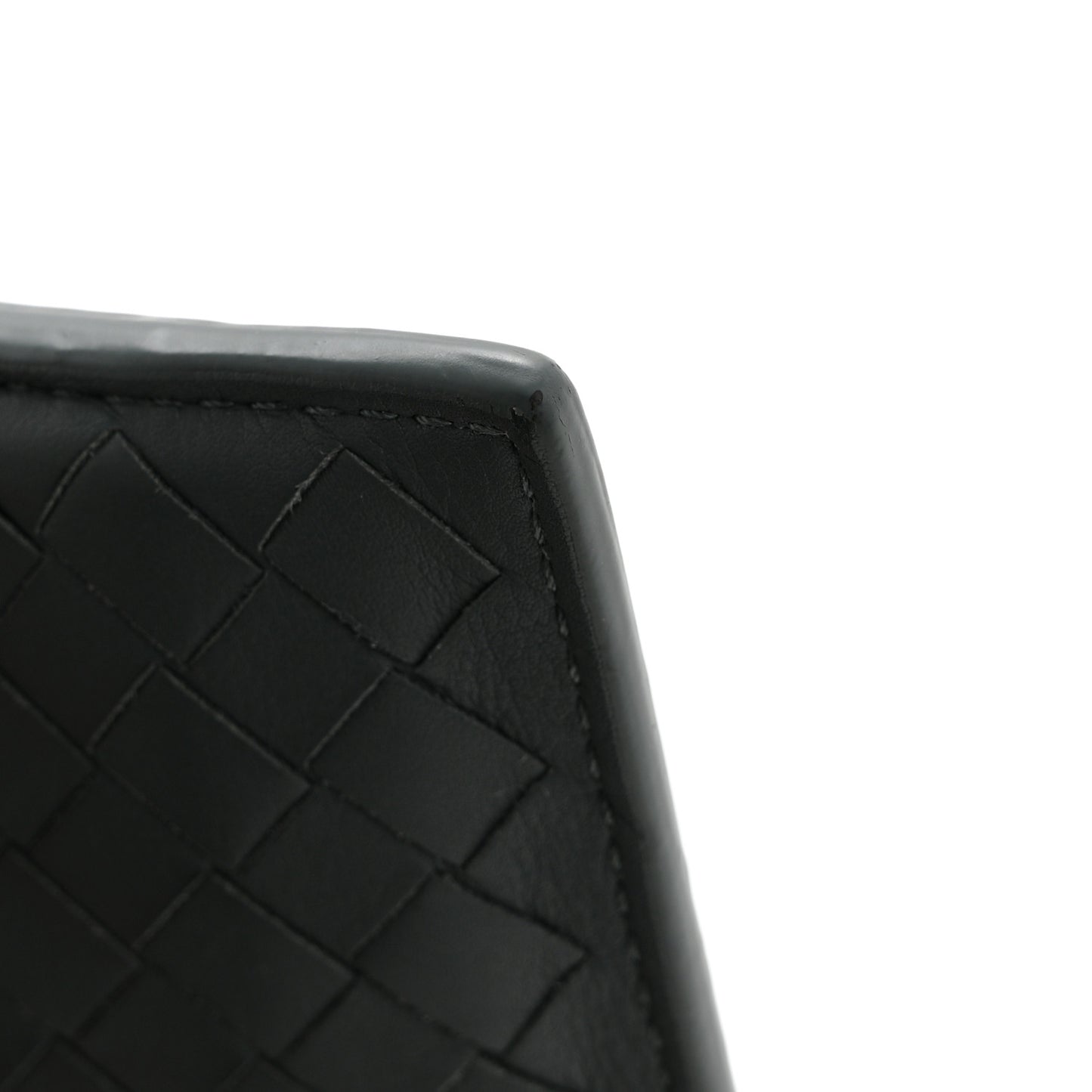 Nappa Intrecciato Card Holder Ardoise