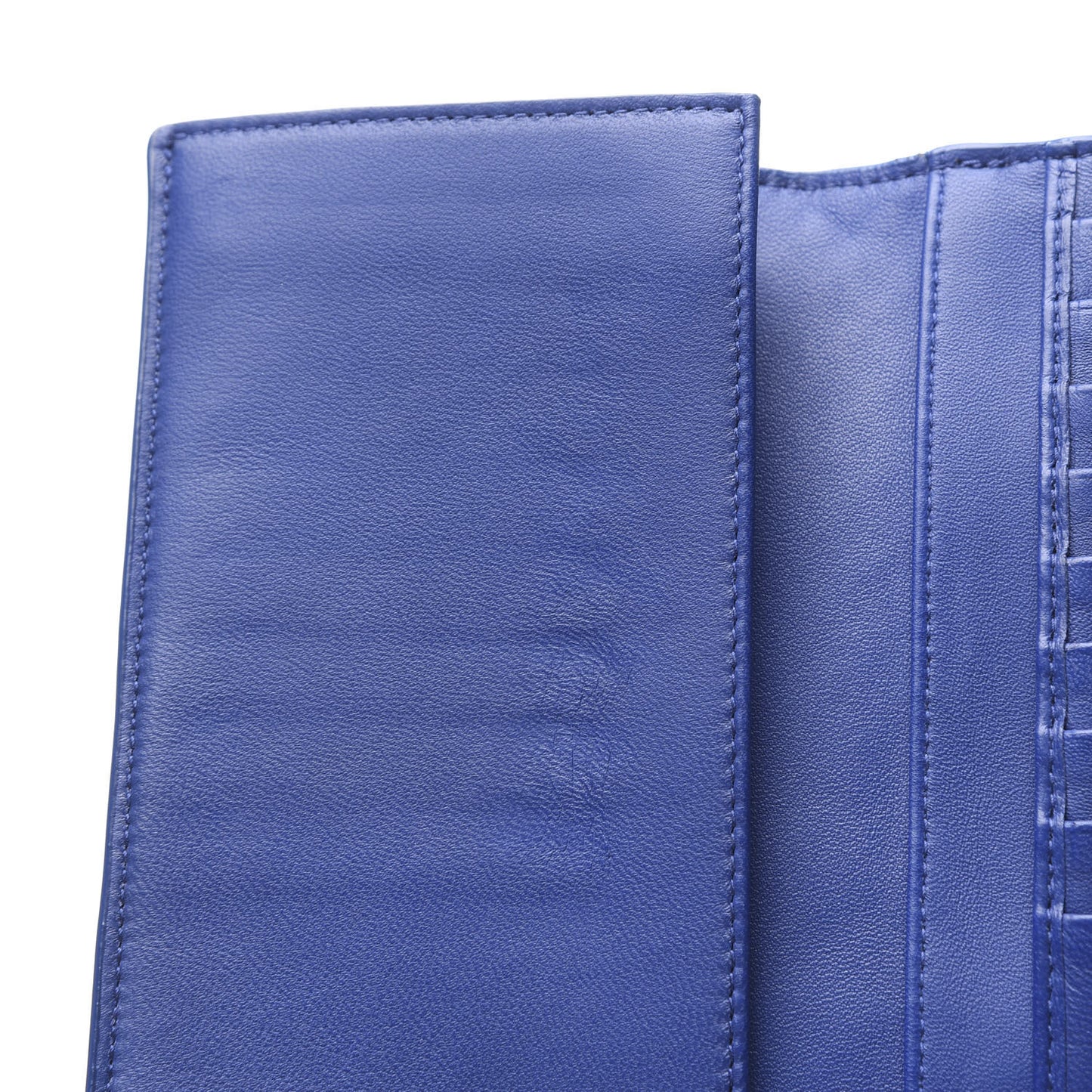 Nappa Intrecciato Continental Wallet Blue