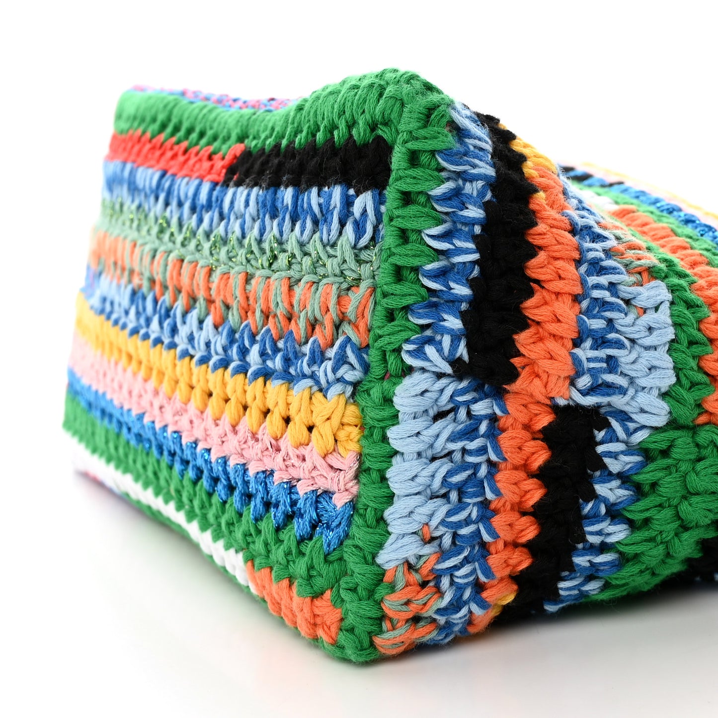 Fabric Crochet Pouch Multicolor