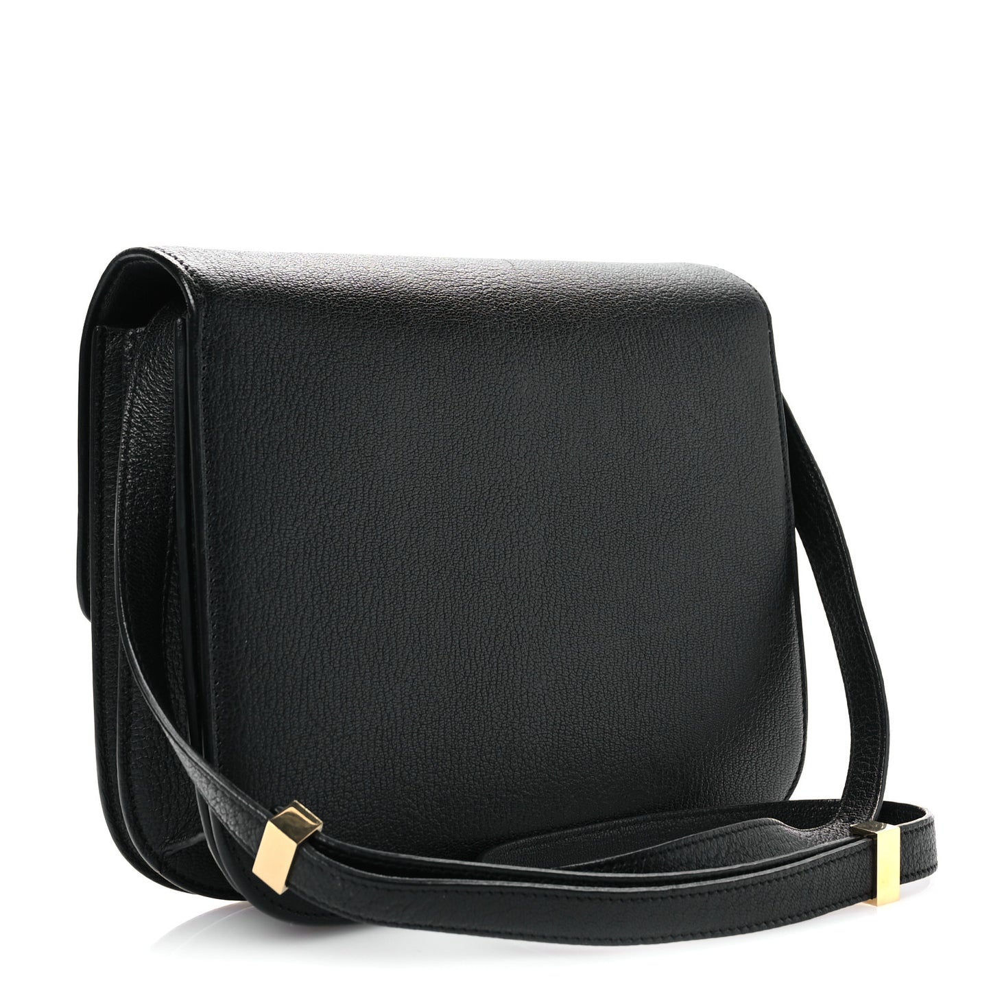 Goatskin Medium Classic Box Flap Bag Black