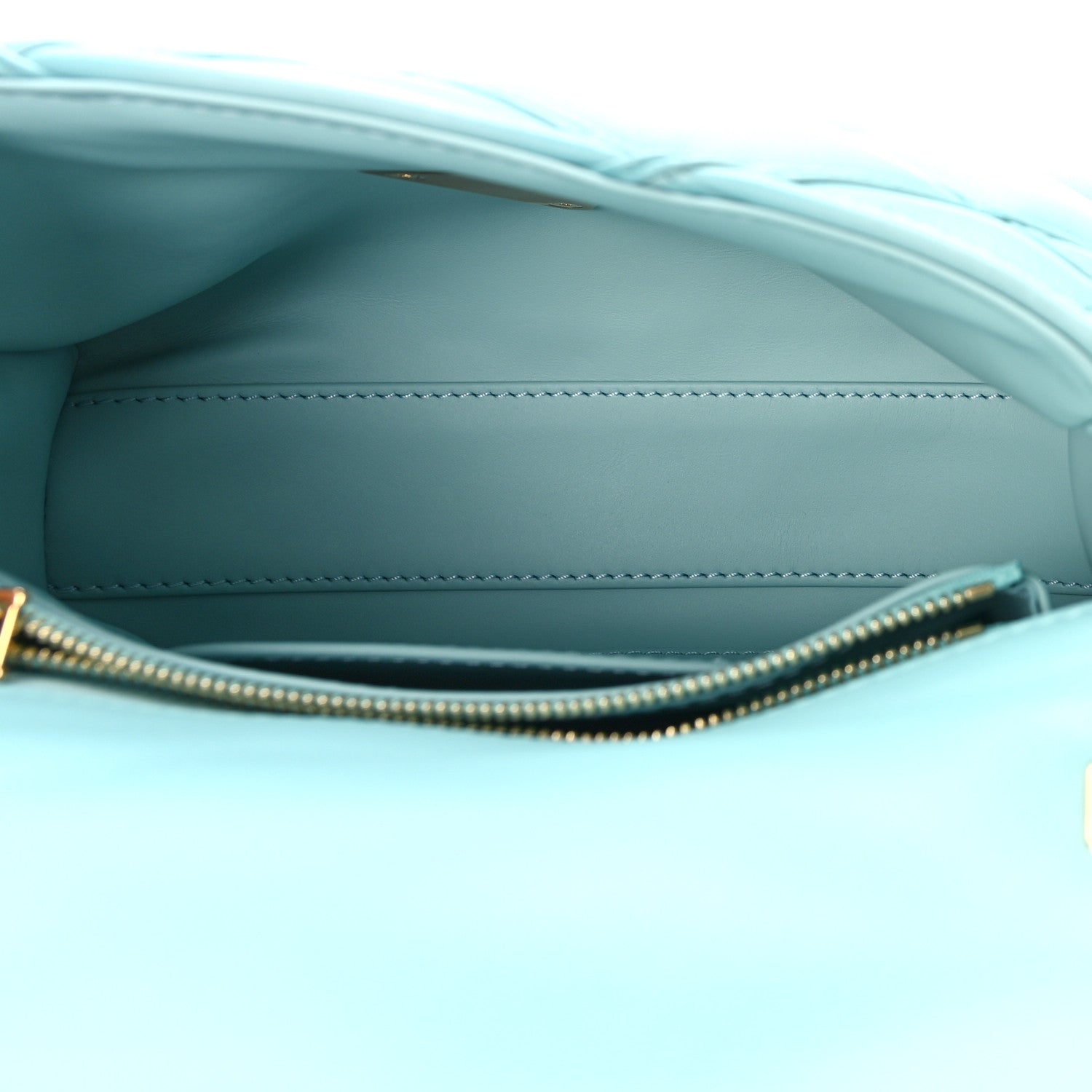 Louis Vuitton Lambskin Malletage Top Handle GO-14 MM Lagoon 6 of 9