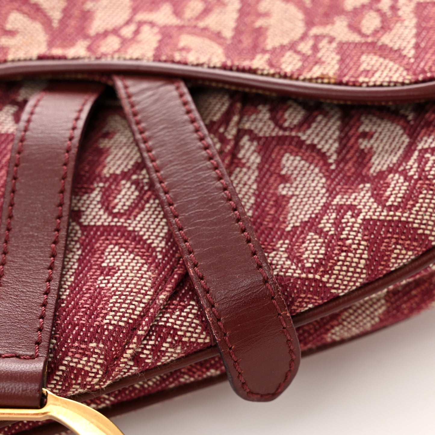 Monogram Saddle Bag Burgundy