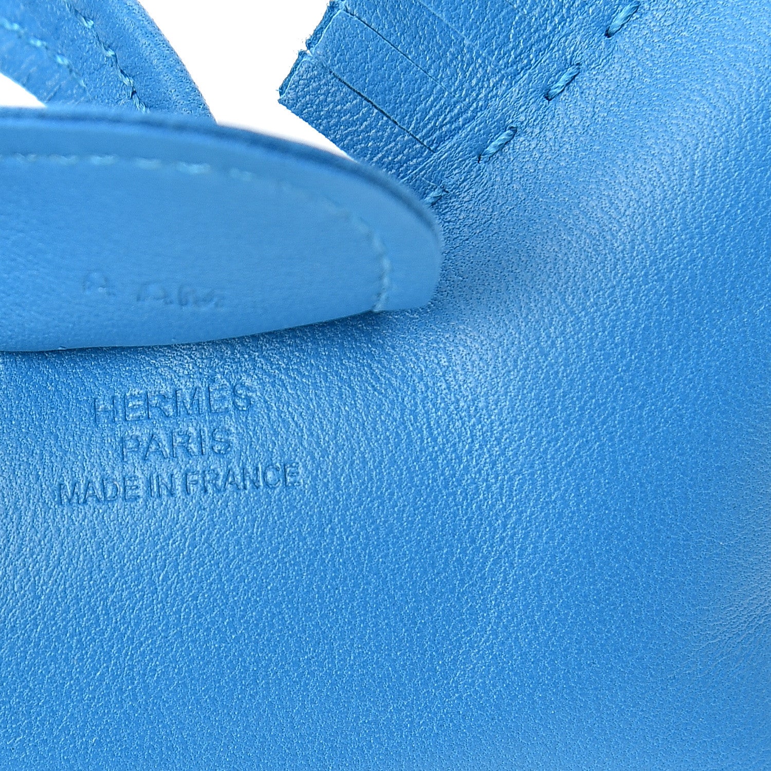 Hermes Milo Lambskin Grigri Rodeo Horse Bag Charm MM Bleu Zanzibar 3 of 5