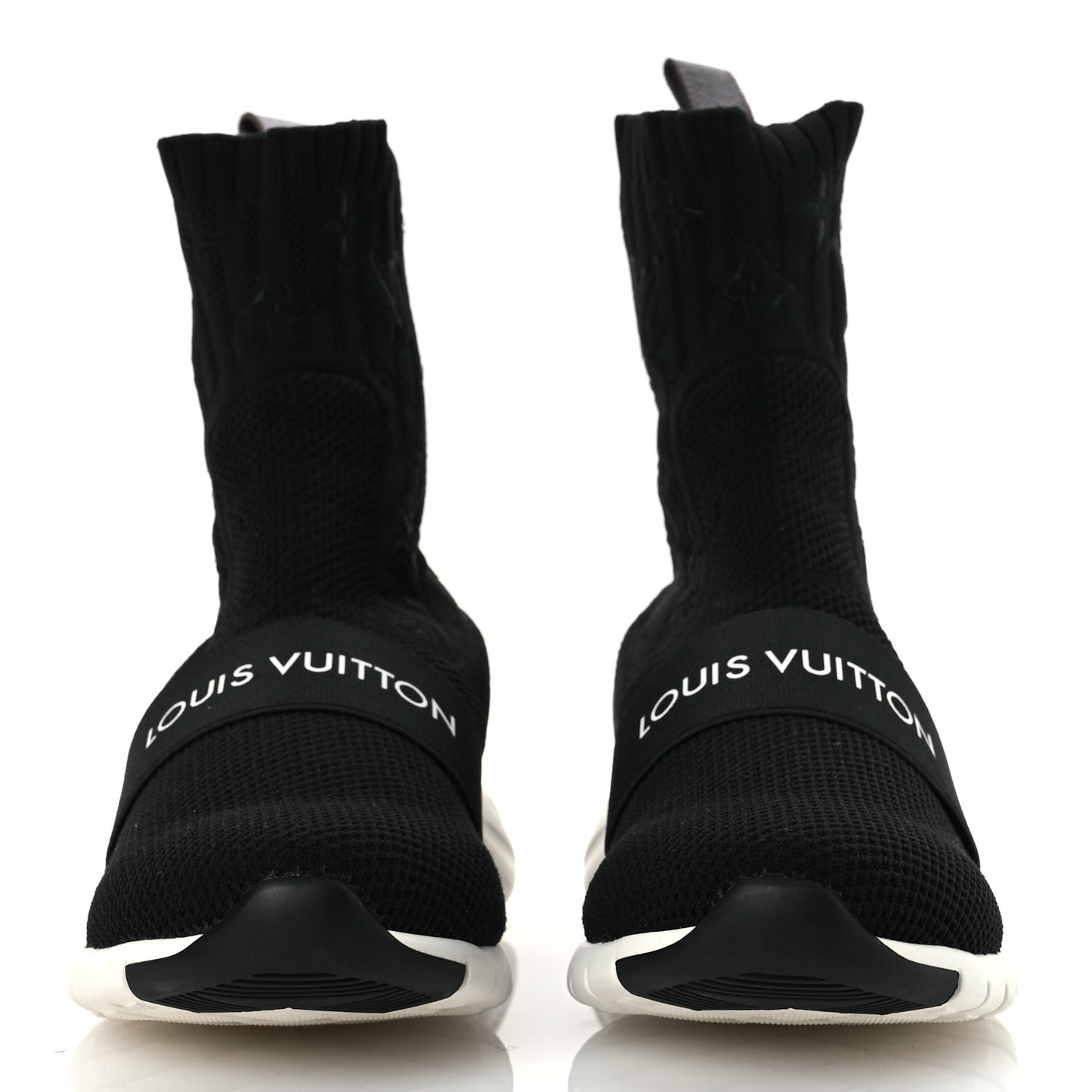 Monogram Stretch Fabric Aftergame Sneaker Boots 36.5 Black