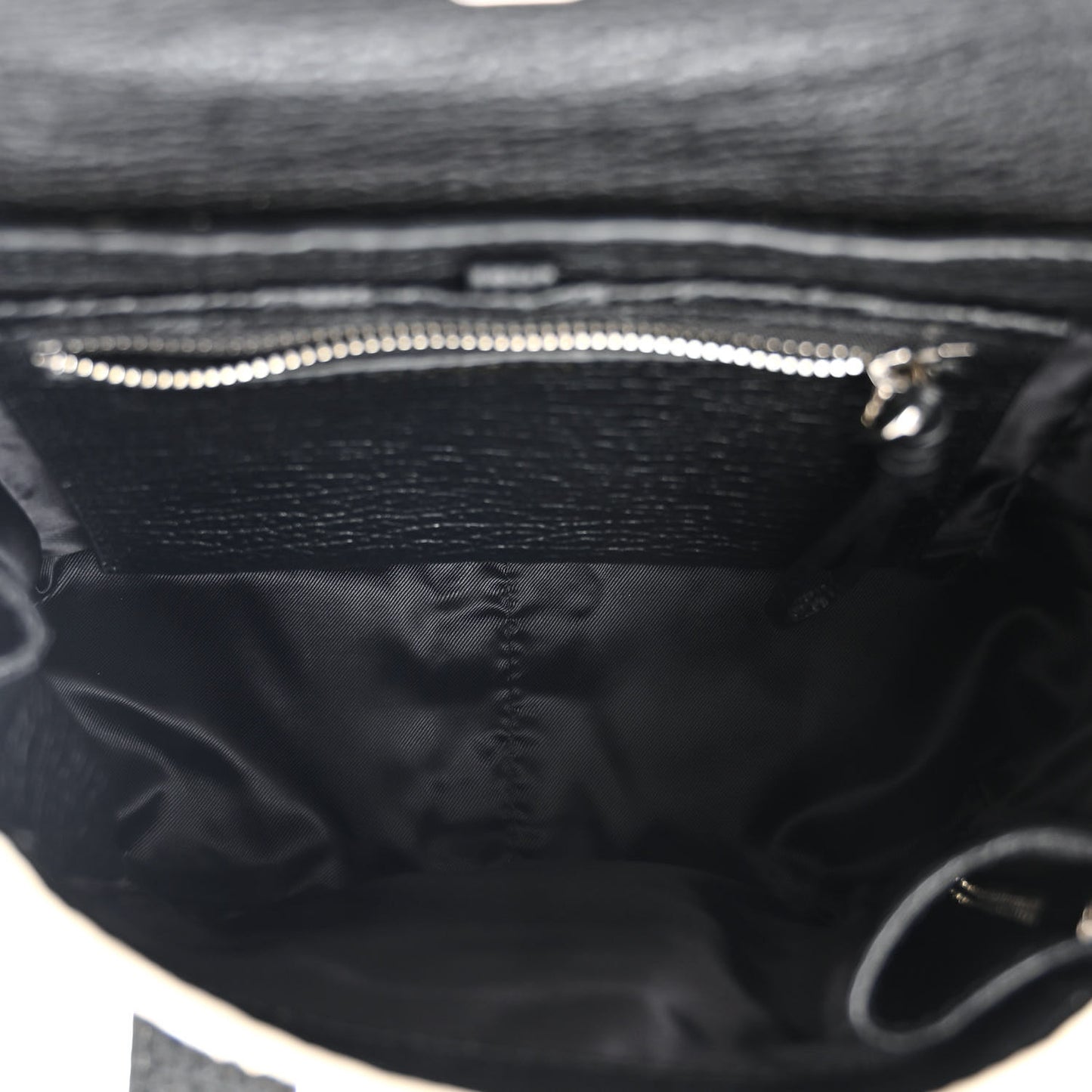 Textured Calfskin Elaphe Snakeskin Mini Pashli Satchel Natural Black