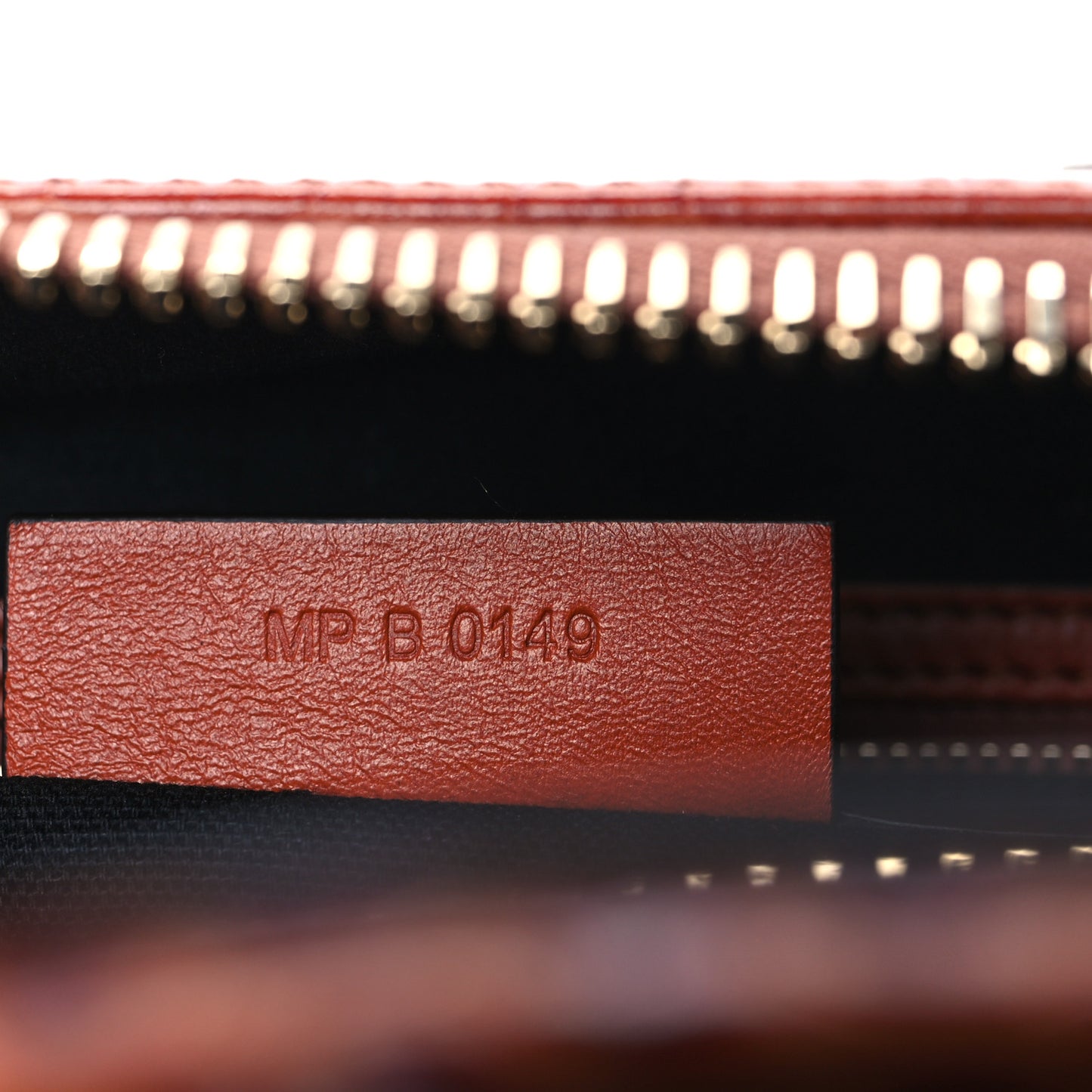 Calfskin Crocodile Embossed Small Antigona Cognac