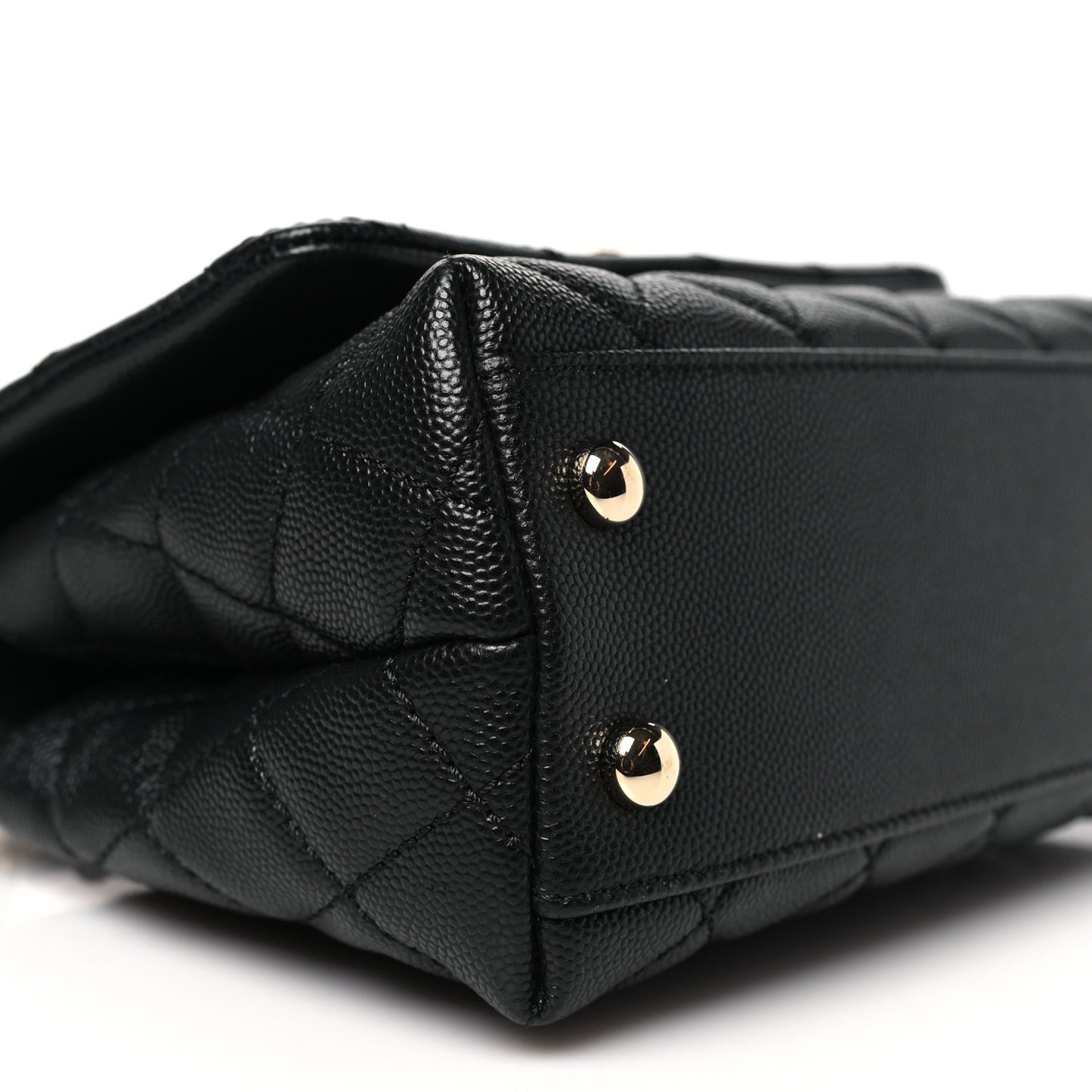 Caviar Quilted Extra Mini Coco Handle Flap Black