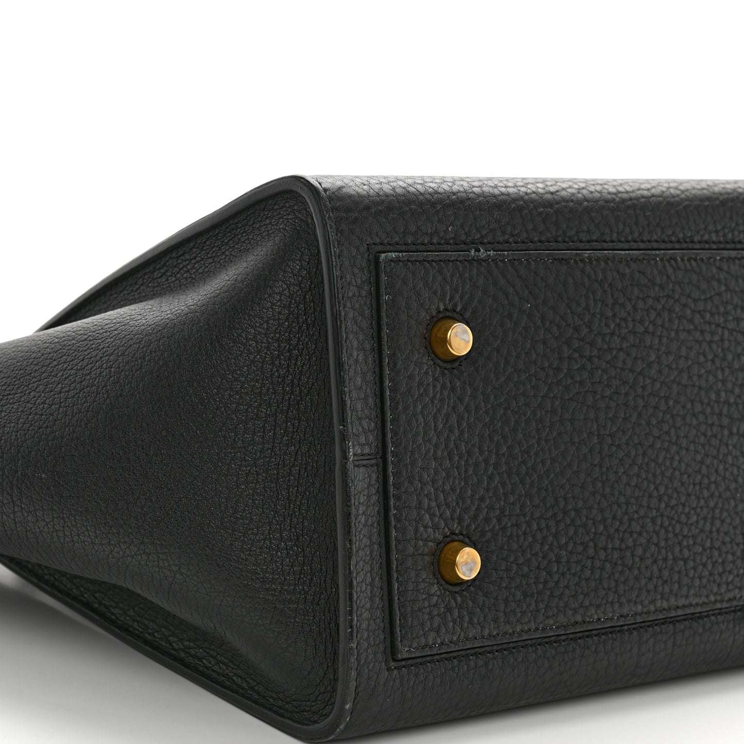 Crisped Calfskin Mini Tie Knot Tote Black