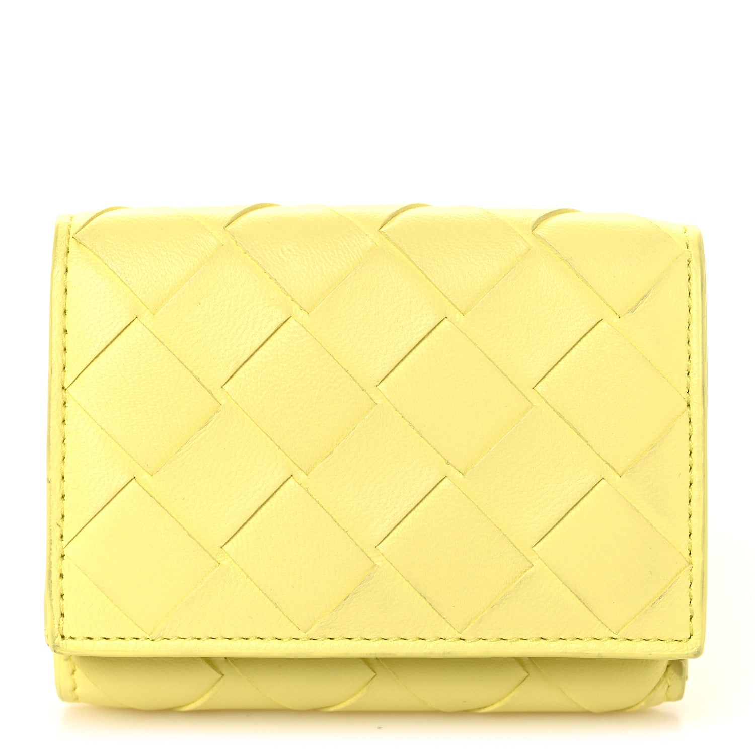 Bottega Veneta Nappa Intrecciato Trifold Wallet Ice Cream 1869037