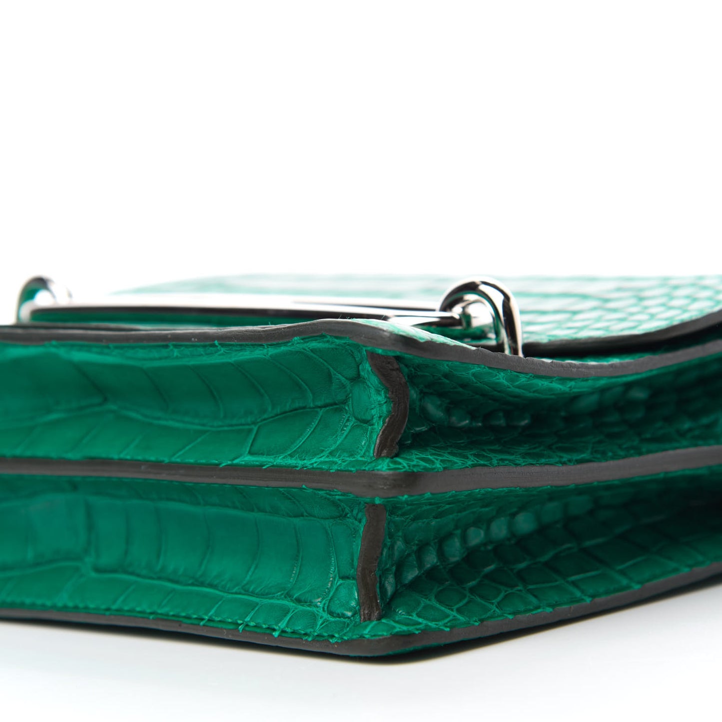Matte Alligator Mini Sac Roulis Malachite