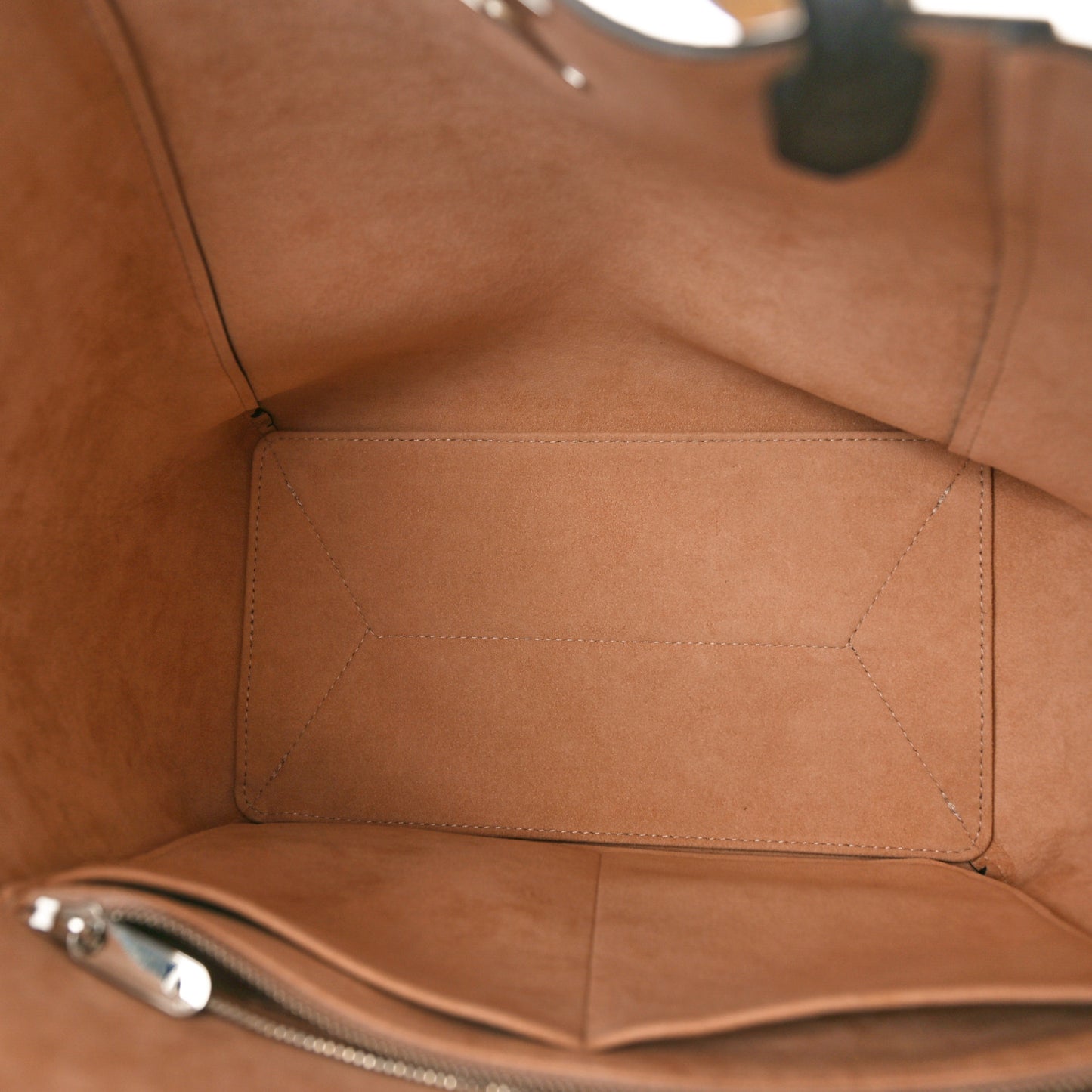 Calfskin Lockme Go Tote Black Vanilla