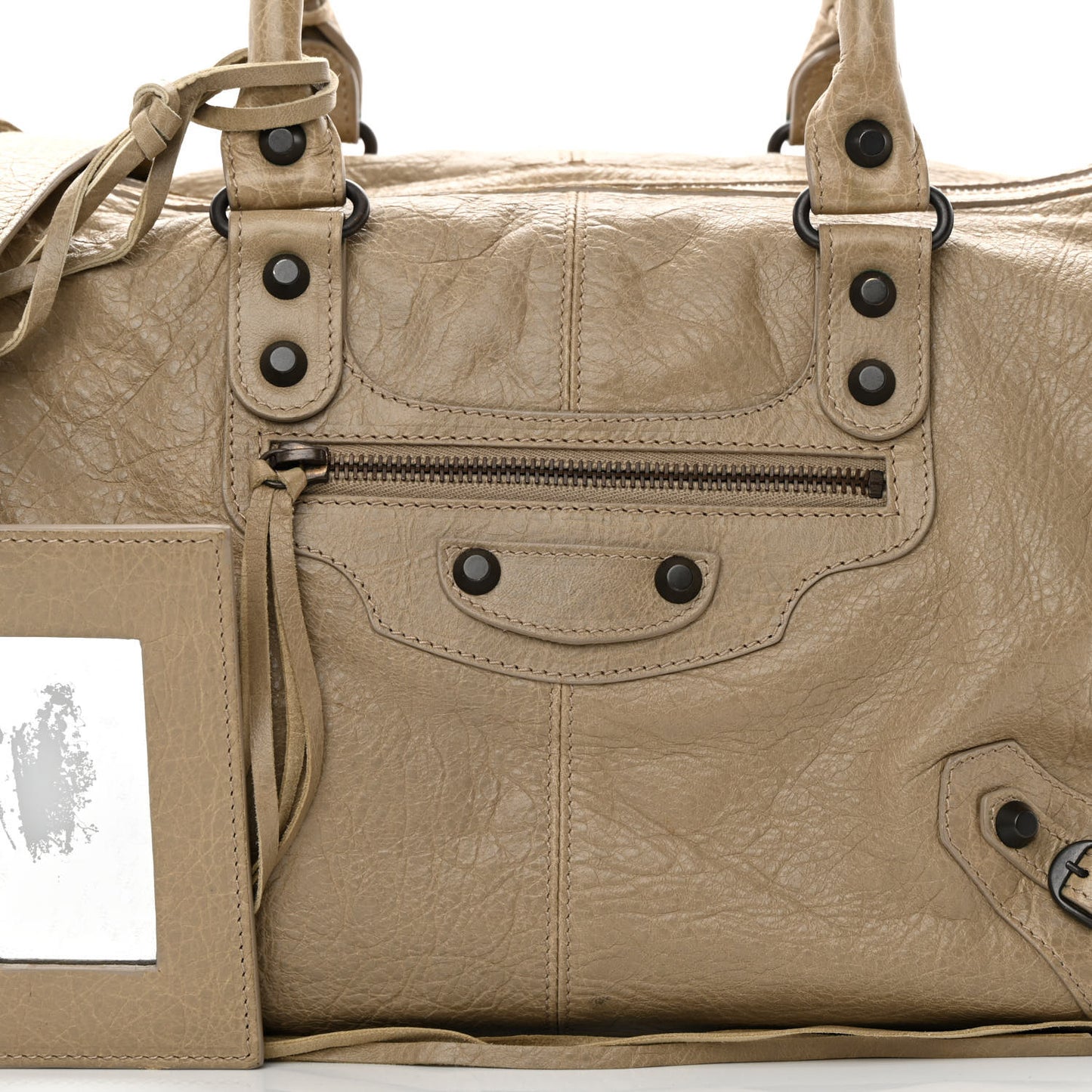 Agneau Classic Hardware Maxi Twiggy Latte Beige