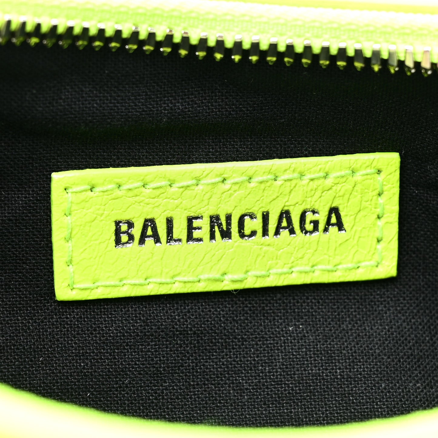 Agneau Arena Le Cagole Chain Shoulder Bag XS Fluo Yellow